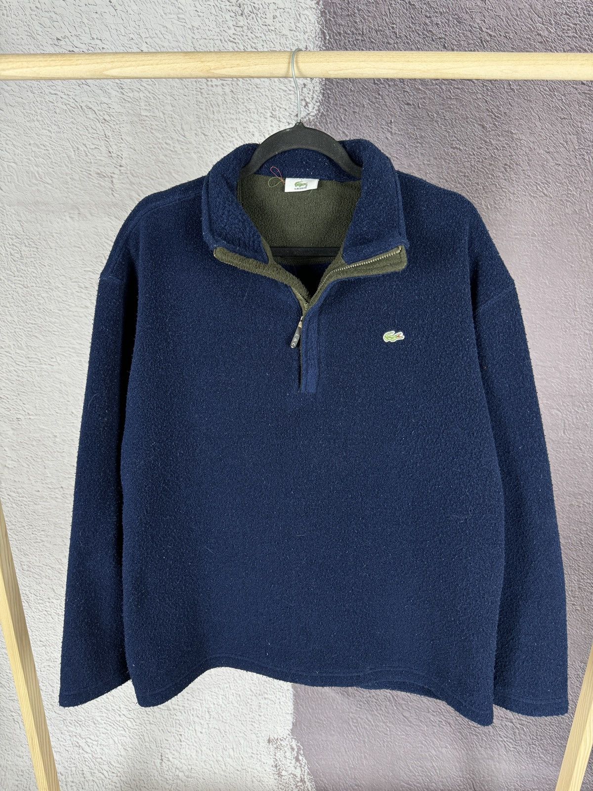 Lacoste Lacoste vintage 1/4 zip fleece pullover sweater Size US L / EU 52-54 / 3 - 2 Thumbnail