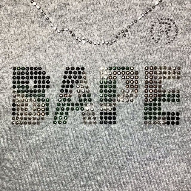 Bape BAPE Rhinestone APE HEAD LOGO sweat shirt a bathing ape Size US XL / EU 56 / 4 - 4 Thumbnail