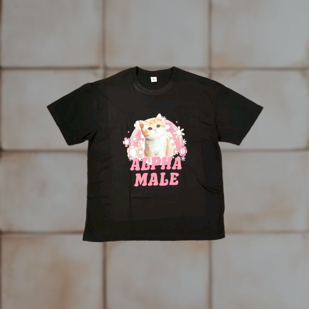 Vintage Alpha Male Funny Kitten T shirt Funny Cat Meme Shirt XL BLACK NEW 46" Chest Size US XL / EU 56 / 4 - 1 Thumbnail