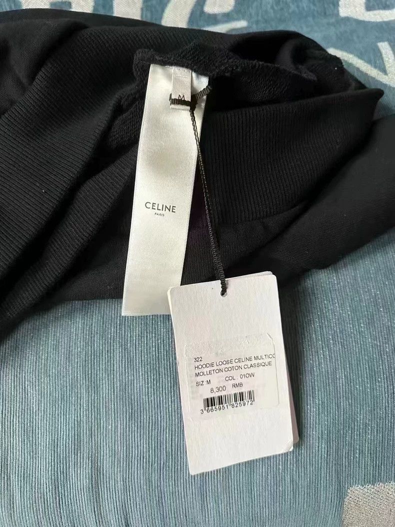Celine Celine Black Hooded Sweatshirt with Studs Size US M / EU 48-50 / 2 - 3 Thumbnail