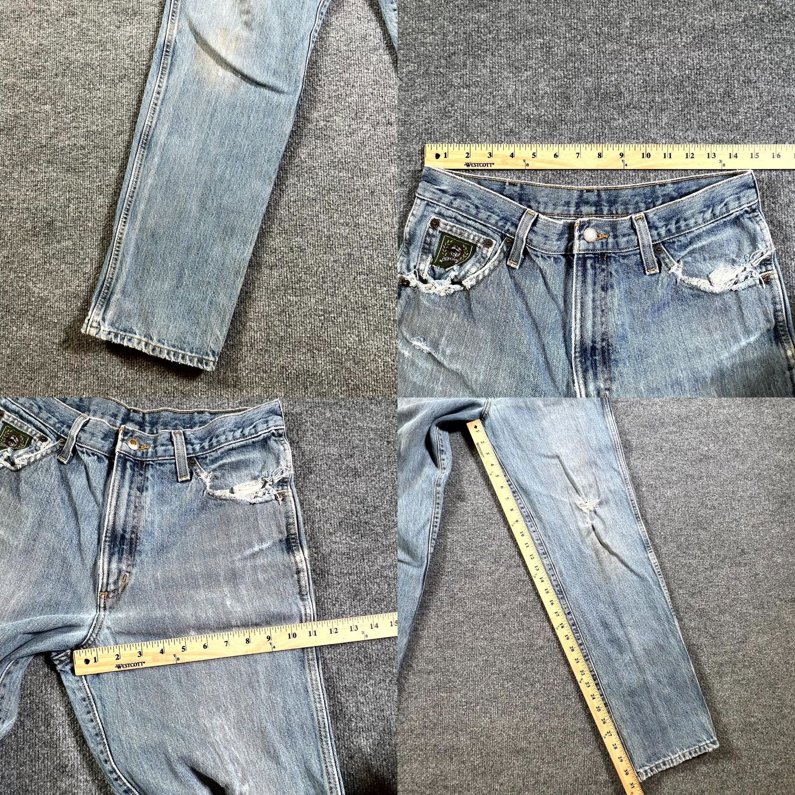 Denime Cinch Jeans Mens 31x32 Blue Denim 100% Cotton Light Wash Straight 5-Pocket Belt-Loops Jeans Mens Size US 31 - 8 Thumbnail