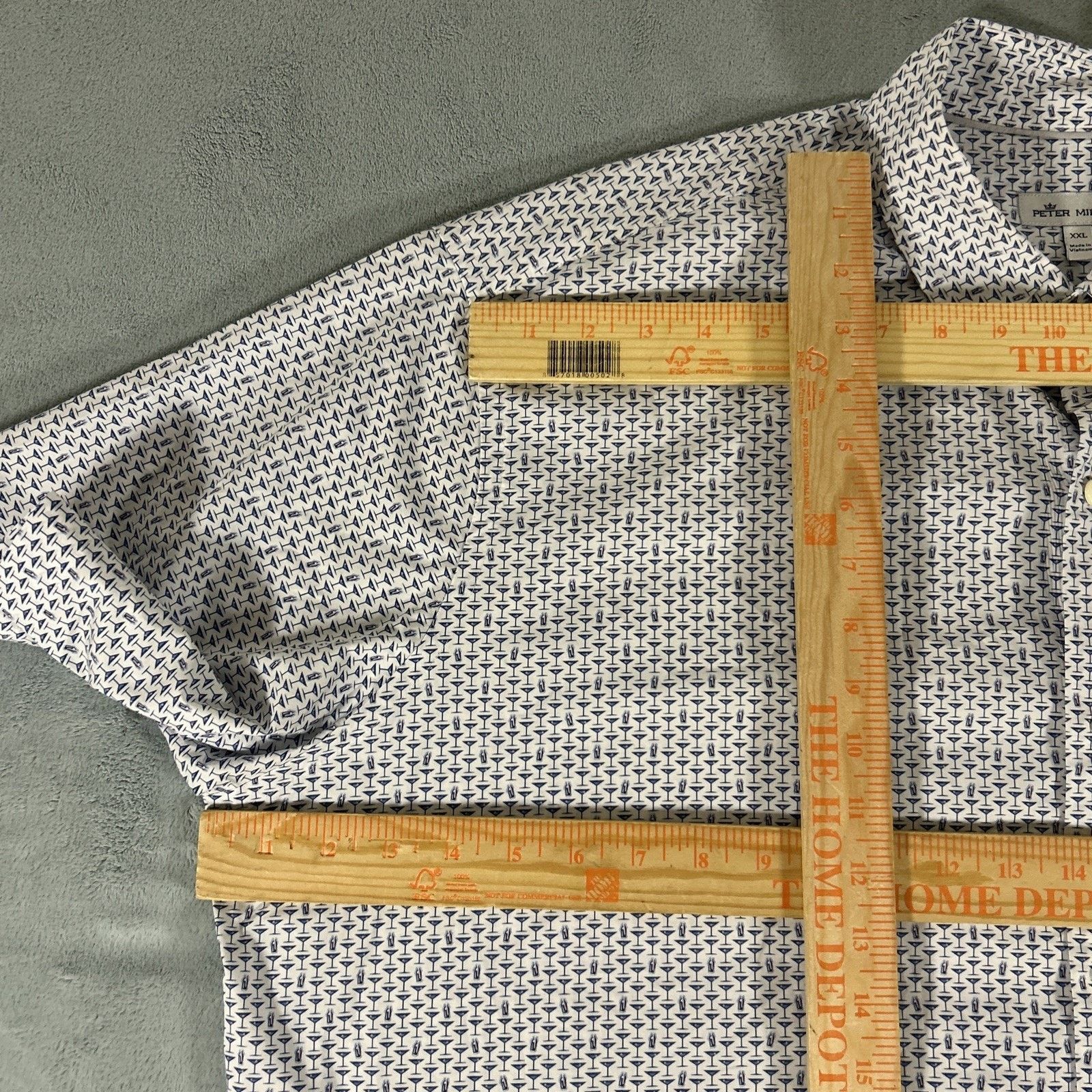 Peter Millar Peter Millar Crown Crafted Wine Glass Shirt 2XL Short Sleeve Size US XXL / EU 58 / 5 - 8 Thumbnail