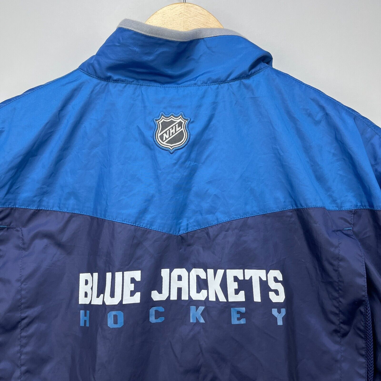Reebok × Vintage Vintage Reebok Columbus Blue Jackets Windbreaker Jacket XL Size US XL / EU 56 / 4 - 11 Thumbnail