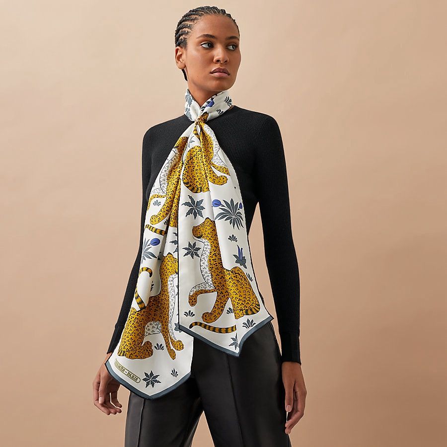 Hermes Hermès by Jean Paul Gaultier “Les Léopards” Dress Size M / US 6-8 / IT 42-44 - 8 Thumbnail