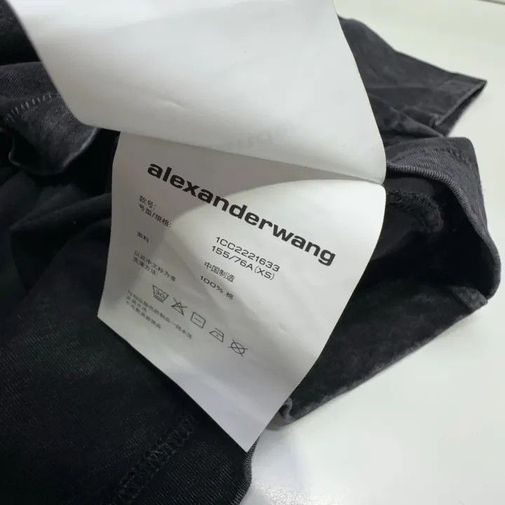 Alexander Wang Alexander Wang Black Gray Distressed Short Sleeve T-shirt - Size XS / US 0-2 / IT 36-38 - 5 Thumbnail