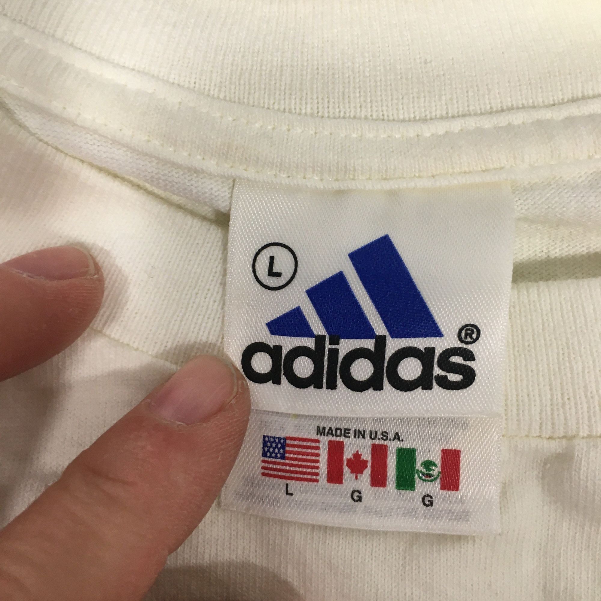 Adidas Vitg Adidas USA Spell Out National Youth Soccer 1999 T Shirt Size US L / EU 52-54 / 3 - 6 Thumbnail