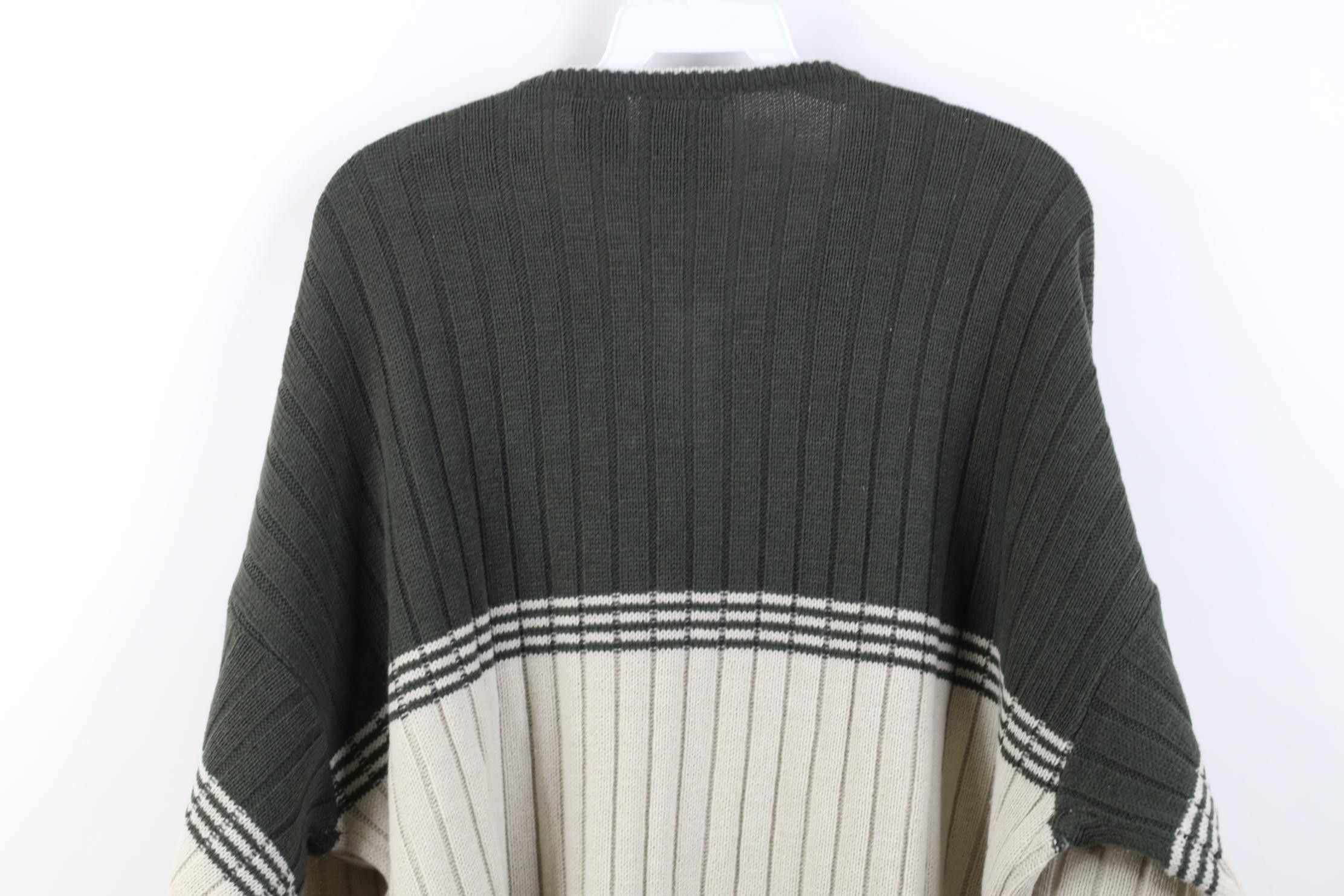 Vintage Vintage 90s Y2K Streetwear Ribbed Knit V-Neck Sweater Size US XL / EU 56 / 4 - 7 Thumbnail