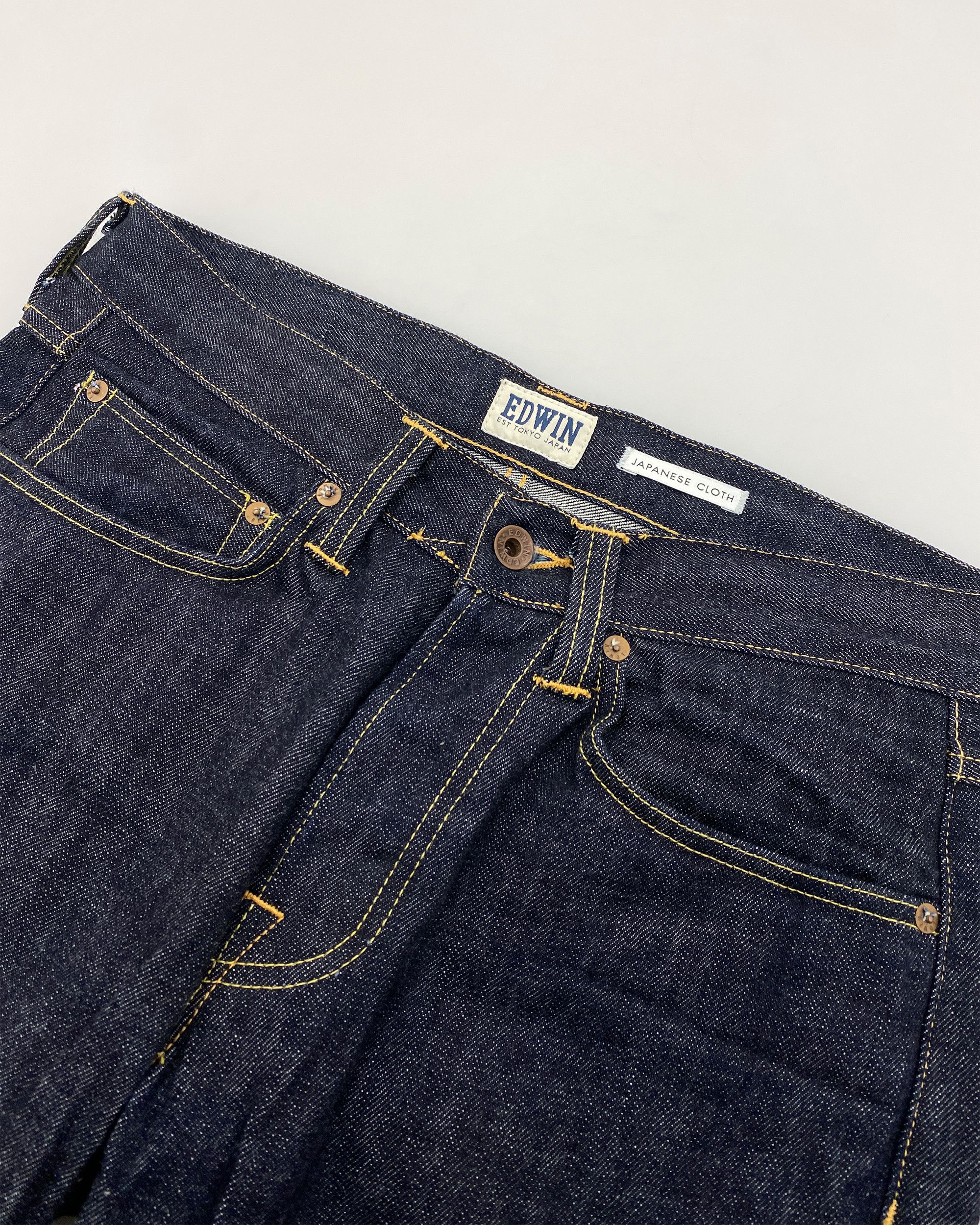 Edwin 2020s ED47 Straight Selvedge Denim Raw Size US 31 - 5 Thumbnail