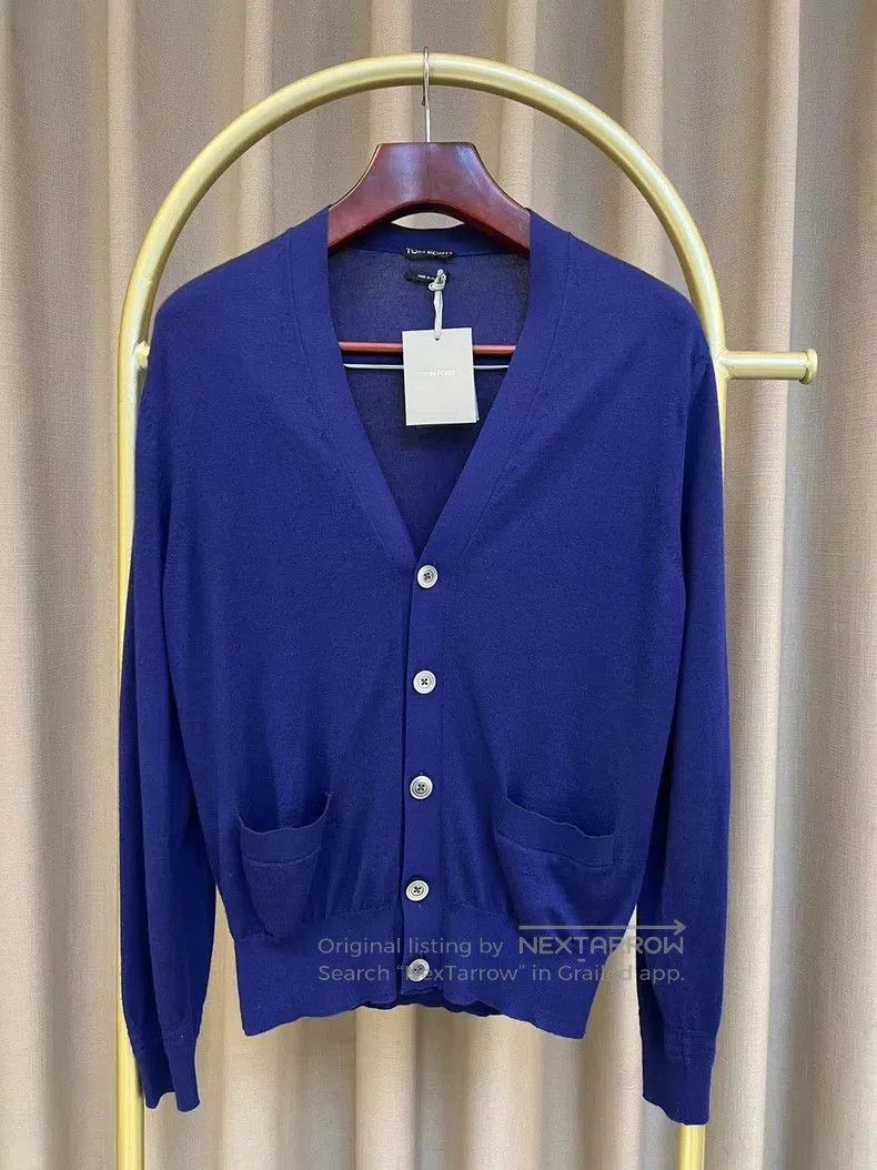 Tom Ford Tom Ford Men's cashmere and silk blended knit cardigan, fo Size US L / EU 52-54 / 3 - 1 Thumbnail