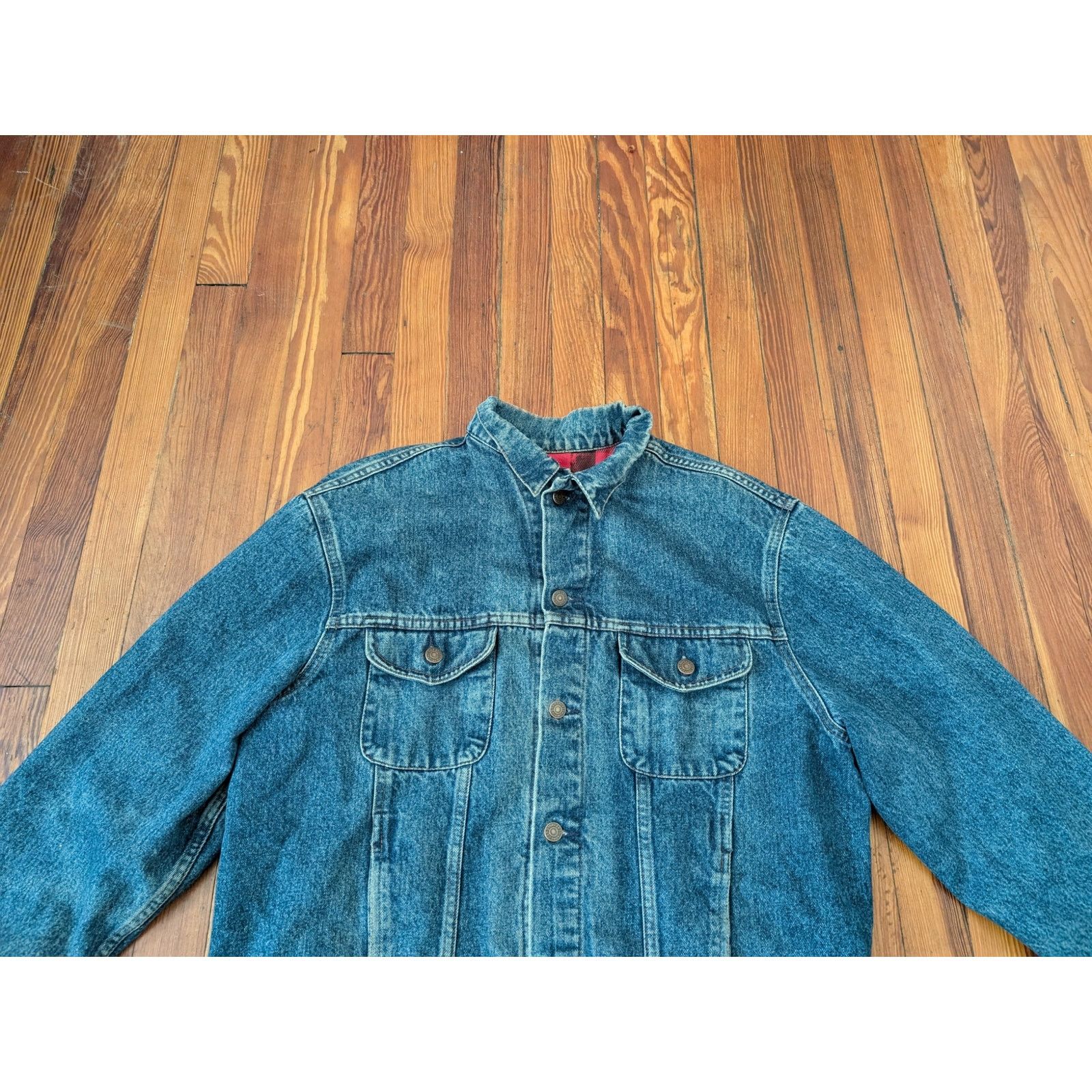 Gap Gap 90s Buffalo Flannel Lined Denim Jacket Size XL Size US XL / EU 56 / 4 - 4 Thumbnail