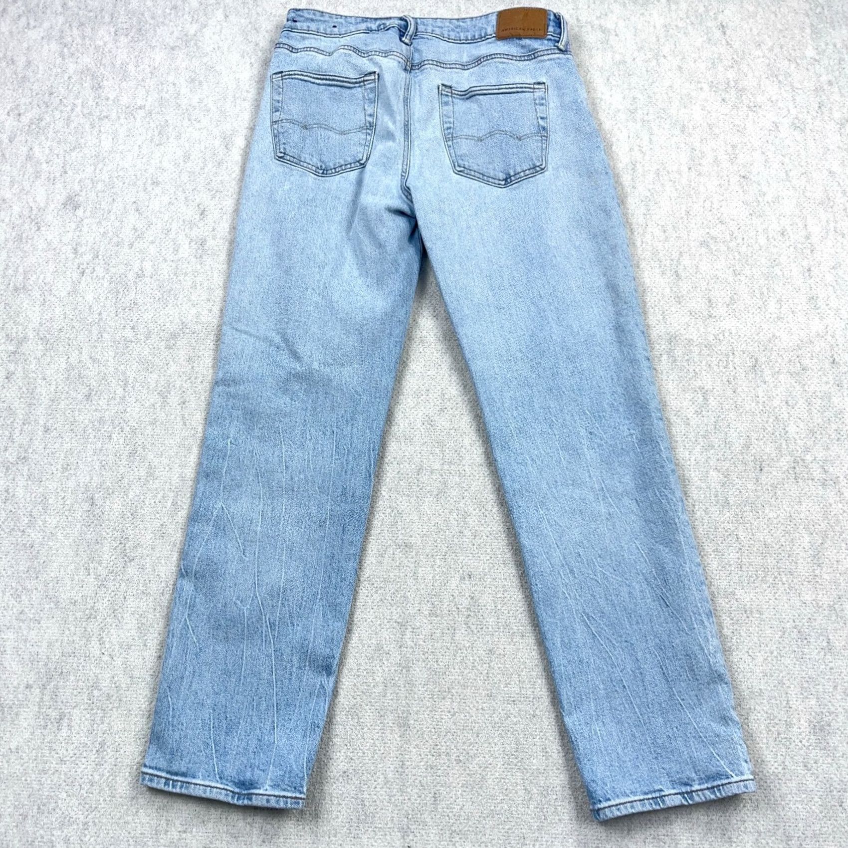 American Eagle Outfitters American Eagle Outfitters Jeans Men 30x32 Athletic Straight Leg Light Wash Blue 5-Pocket Denim Stretch N/A Size US 30 / EU 46 - 3 Thumbnail