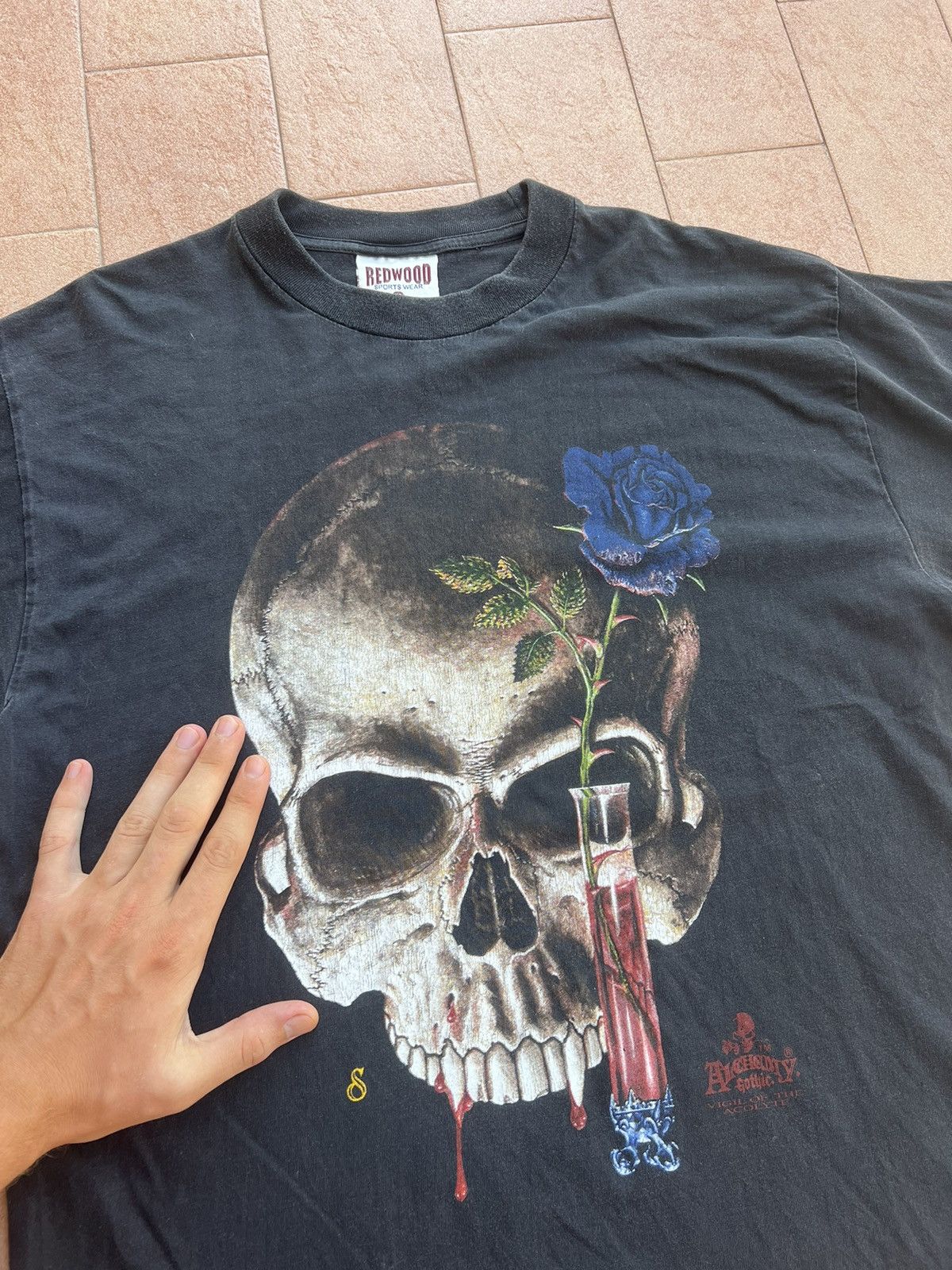 90s Vintage Alchemy Gothic Vigil Of The Acolyte Skull tee XL