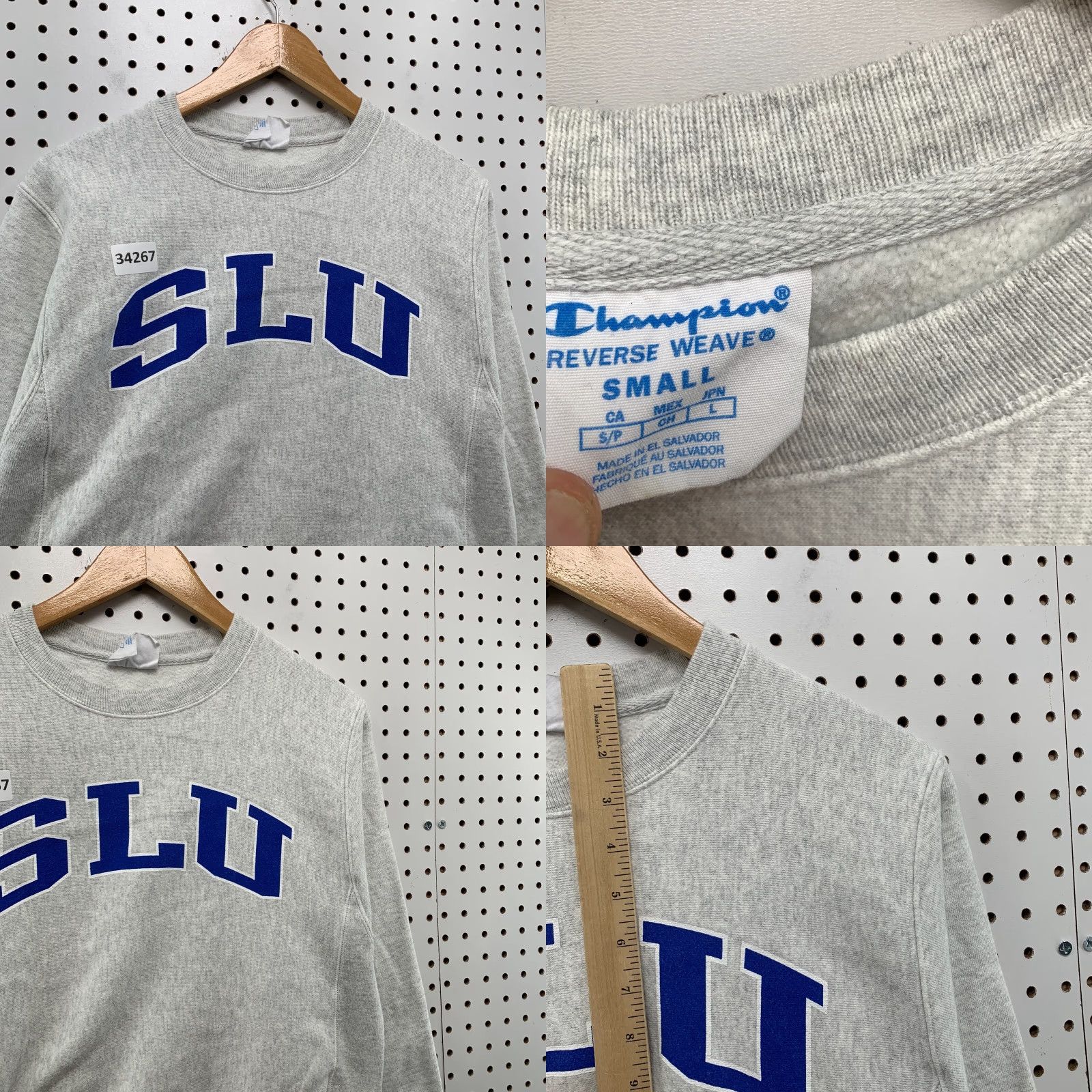 Champion VINTAGE Saint Louis University SLU Sweatshirt Mens Small Champion Reverse Weave Gray Size US S / EU 44-46 / 1 - 8 Thumbnail