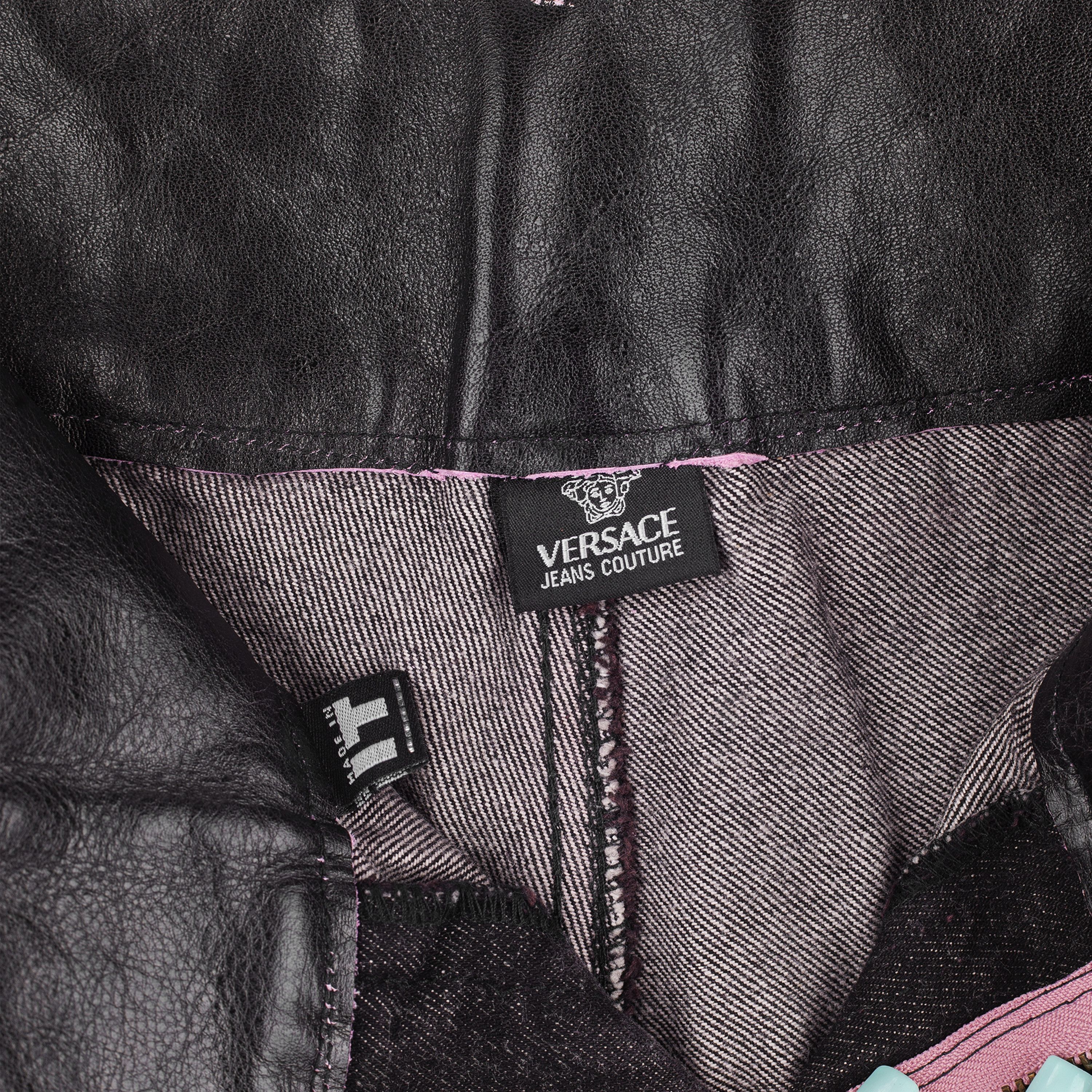 Versace Jeans Couture Versace Jeans Couture Black/Pink Acid Vintage Jeans Size 27" / US 4 / IT 40 - 5 Thumbnail