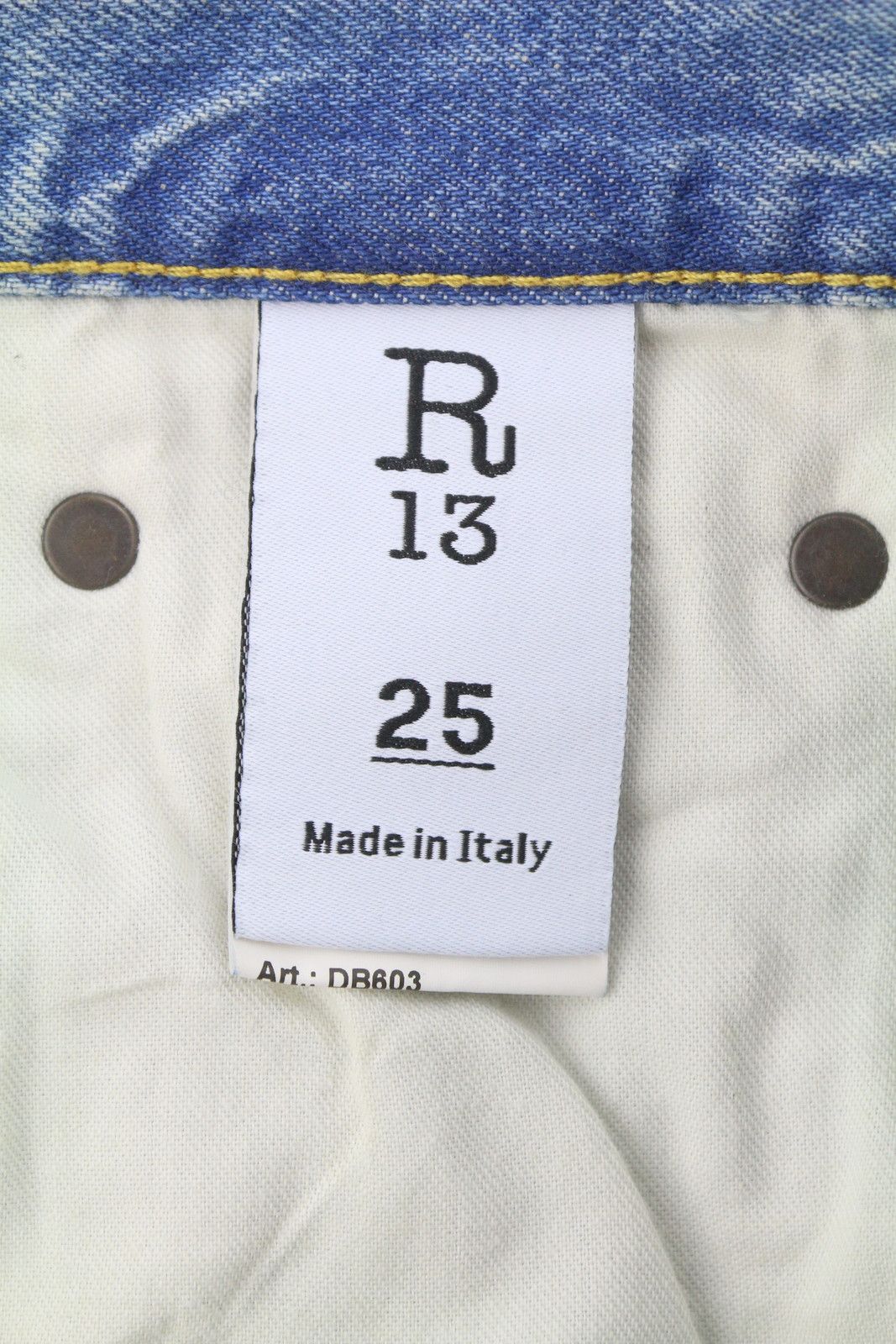 R13 X-BF 25 Merrin Washed Denim RRP799 87207 Size 25" / US 0 / IT 36 - 8 Thumbnail