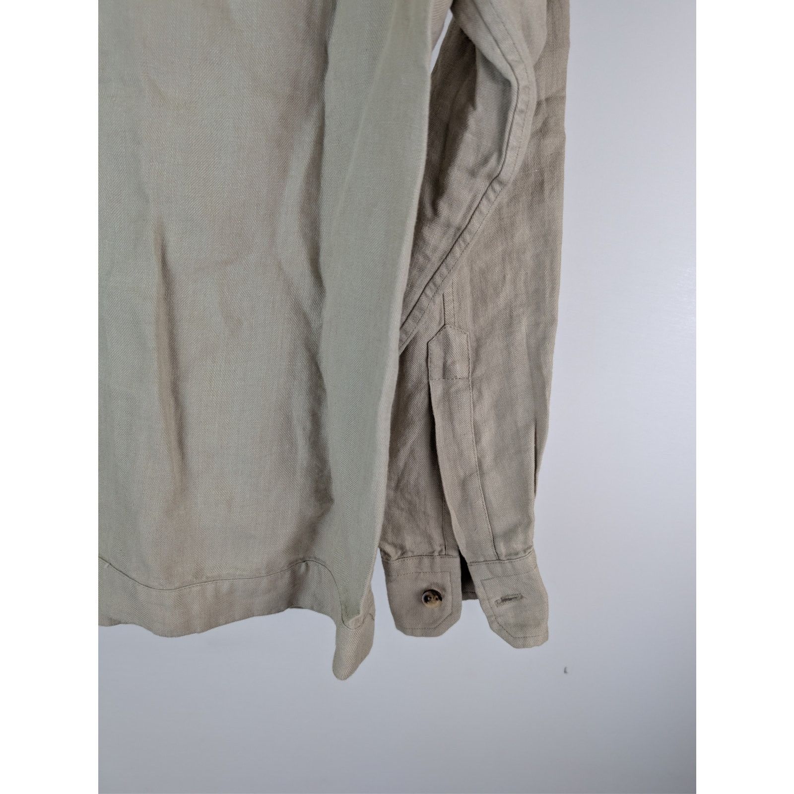 Boglioli o1rshd1 CC20 Button up Shirt with herringbone pattern Beige Size US S / EU 44-46 / 1 - 13 Thumbnail