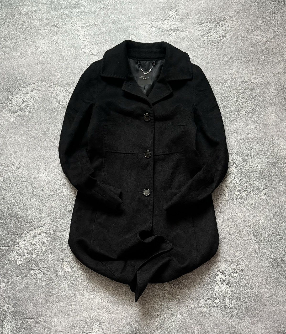 MAX&Co. × Max Mara × Weekend Max Mara Max Mara weekend black coat long jacket wool duffle Size M / US 6-8 / IT 42-44 - 1 Thumbnail
