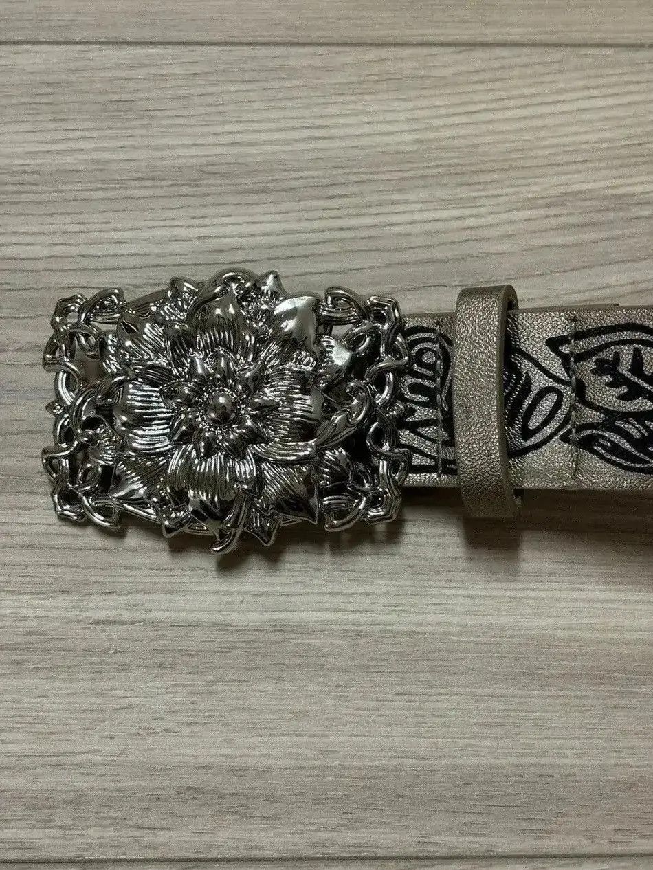 Other Unisex Trendy Gothic Punk Rose Buckle Belt Size ONE SIZE - 2 Thumbnail