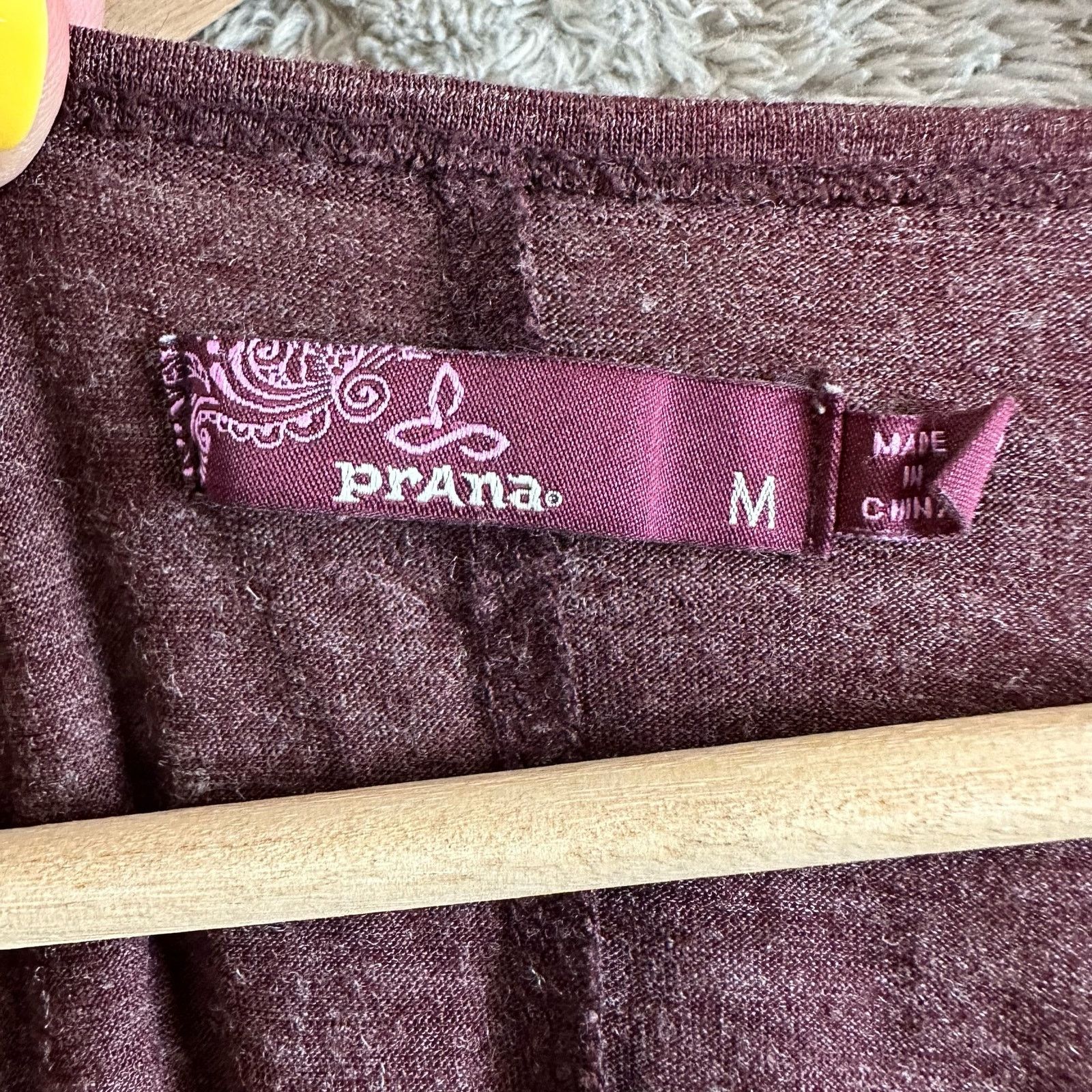 Prana Prana Maroon Wool Short Sleeve V-Neck Faux Wrap Dress M Size M / US 6-8 / IT 42-44 - 7 Thumbnail