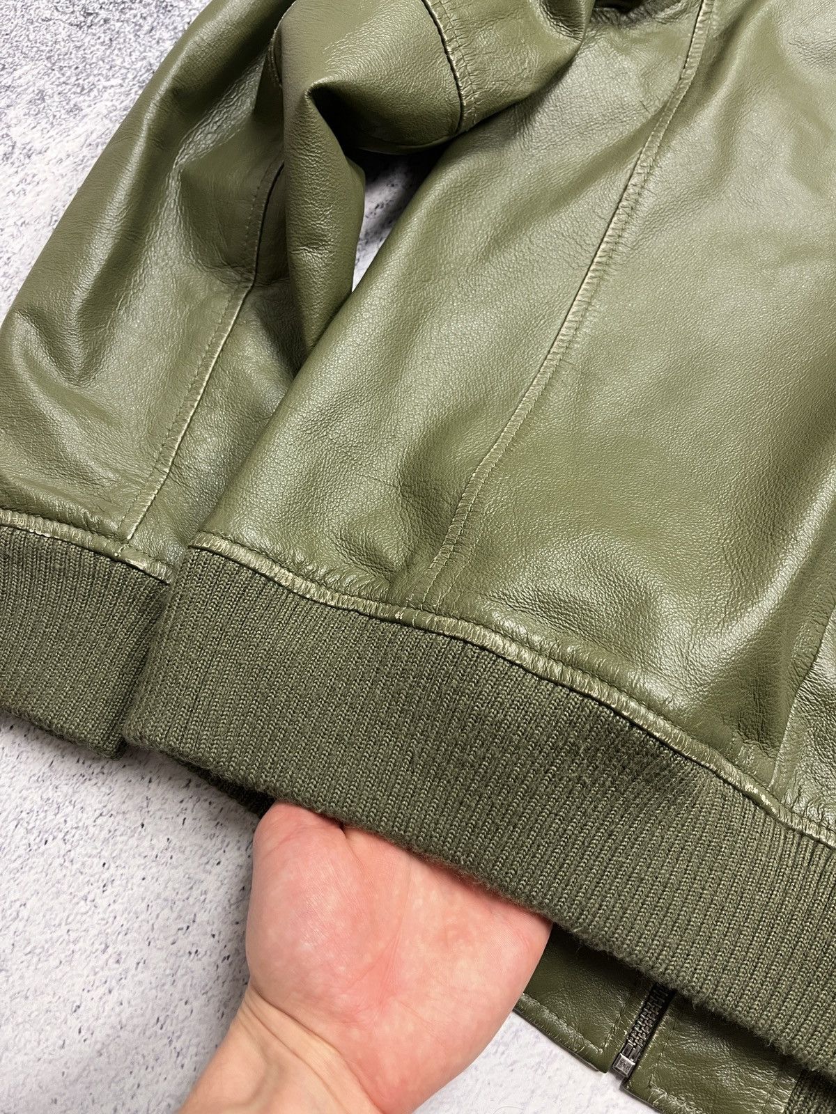 Puma Puma Green Leather Jacket Motorcycle Avant Garde Hype Rare Size US S / EU 44-46 / 1 - 15 Thumbnail