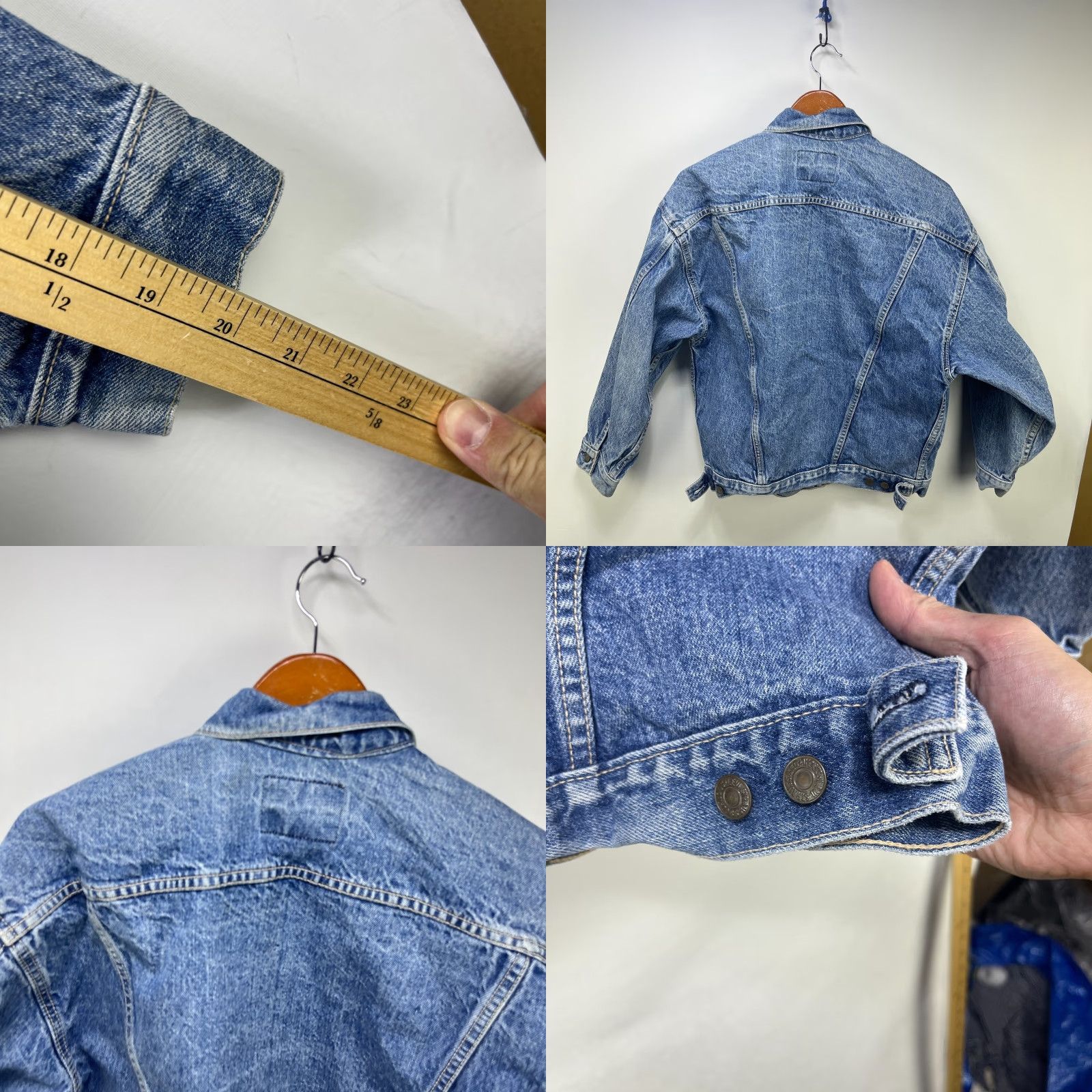 Levi's VINTAGE Levi's White Tab Denim Jacket Trucker Medium M Button Lined Cotton 80s 90s Workwear Casual Mens Jacket Size US M / EU 48-50 / 2 - 8 Thumbnail
