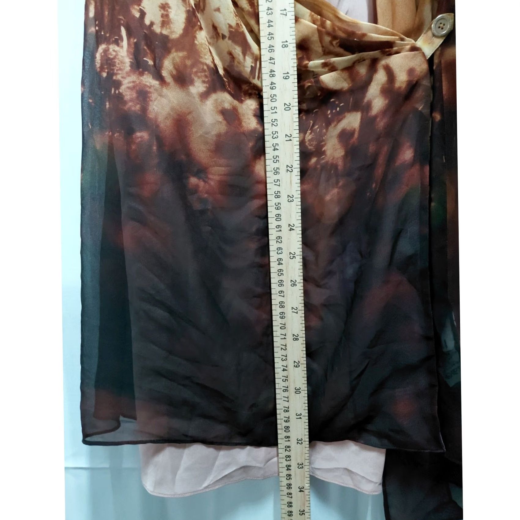 Ted Baker Ted Baker London Dandelion Print Sheer Dress Gradient Chiffon Midi 0 Beige Sleeveless Draped Neckline Fully Lined Party/Cocktail Womens Dress Size XS / US 0-2 / IT 36-38 - 8 Thumbnail
