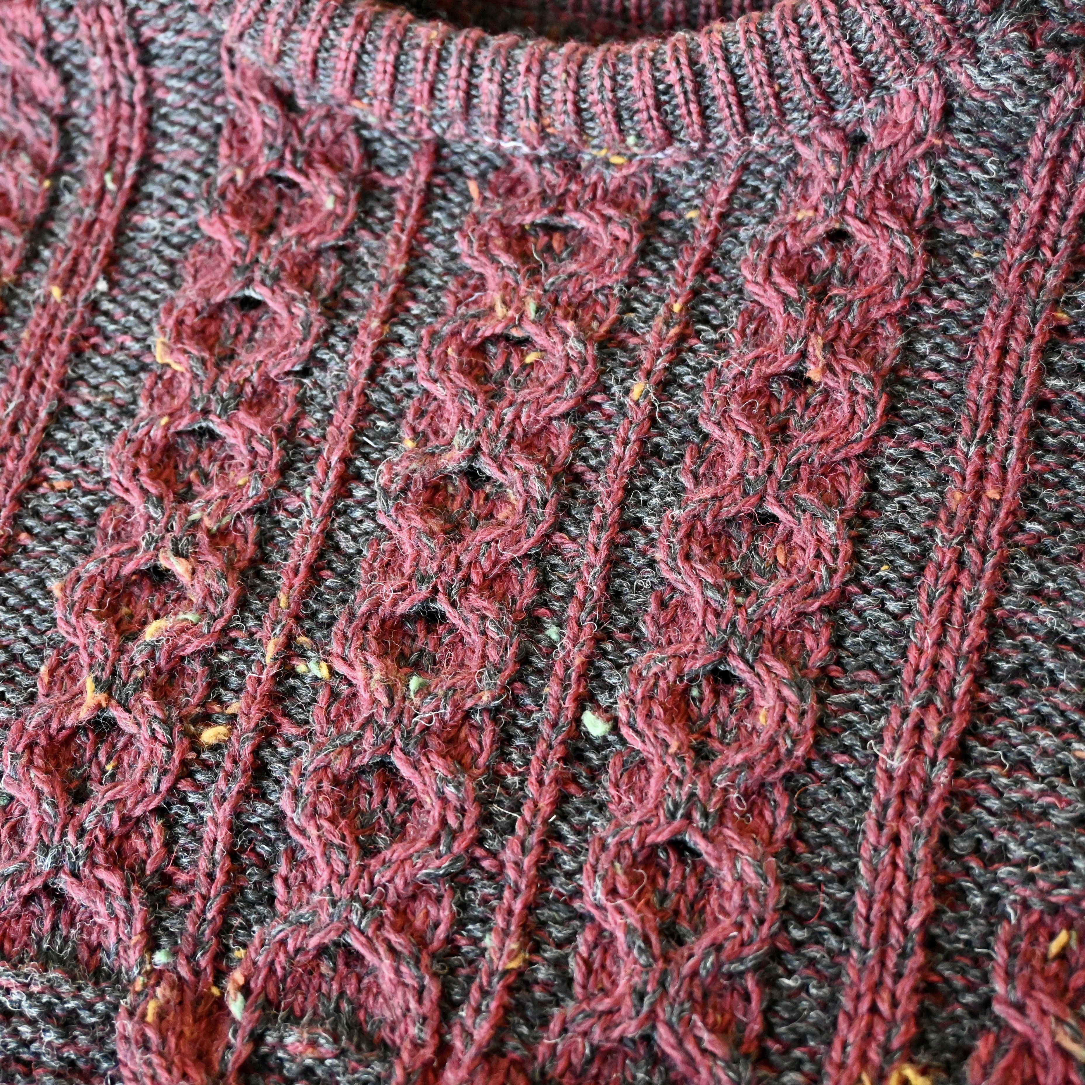 Vintage Vintage 1990s multi-aran panel knit sweater made in Ireland Size US L / EU 52-54 / 3 - 12 Thumbnail
