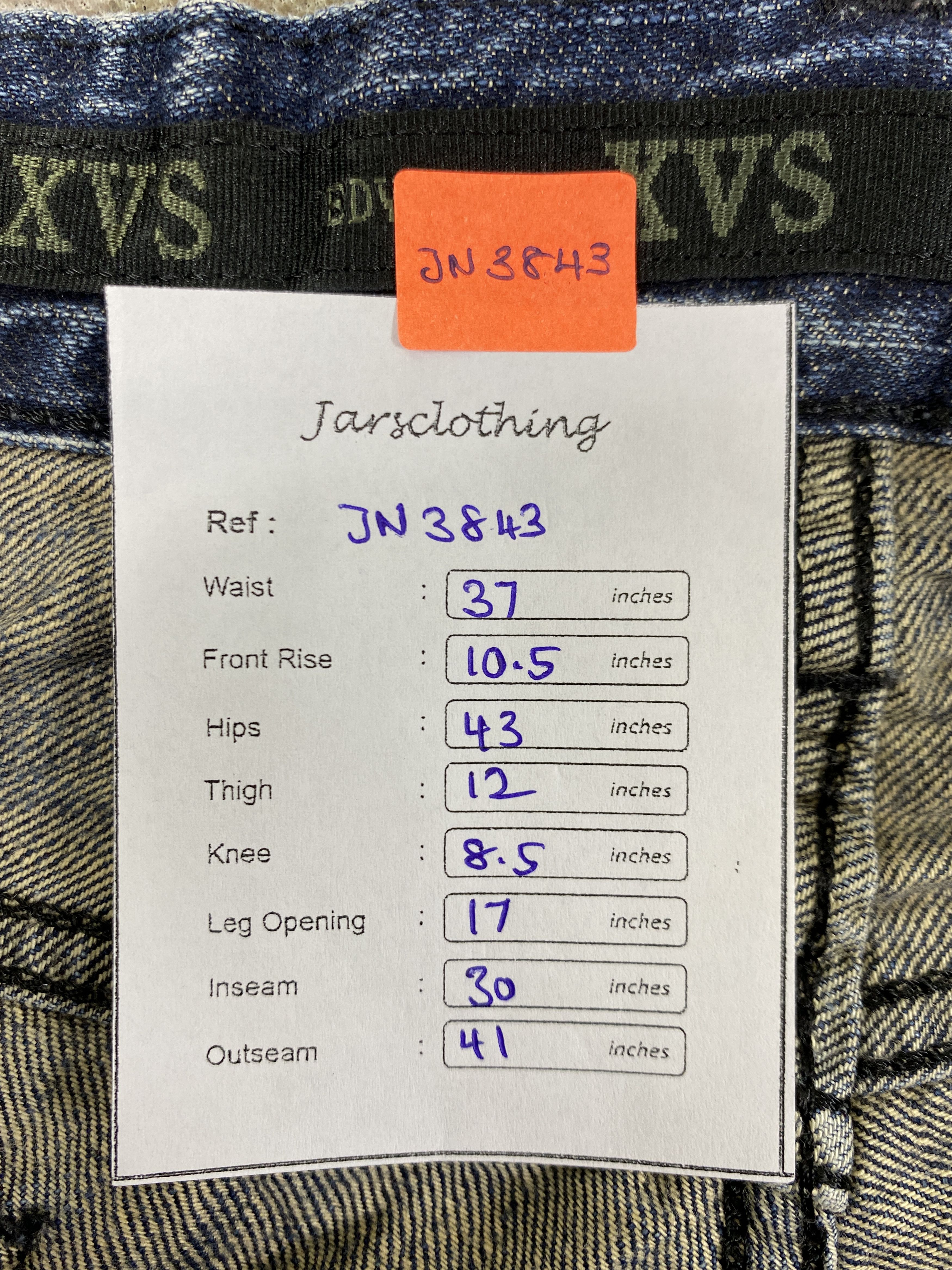 Japanese Brand Distressed Blue Vintage Edwin XVS Jeans 37x30 Denim- JN3843 Size US 37 - 8 Thumbnail