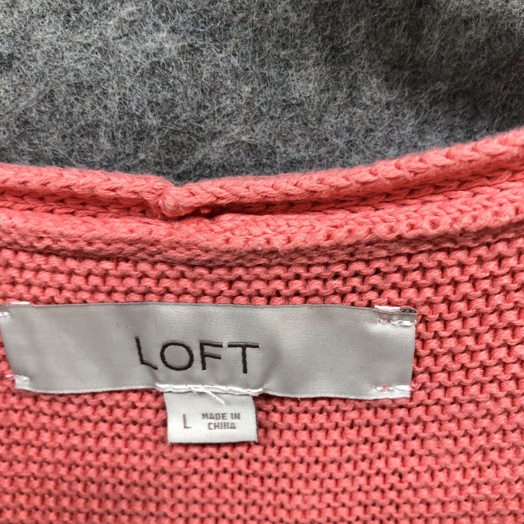 Loft VINTAGE Loft Sweater Vest Cardigan Womens L Pink V-Neck Button Front Cotton Sleeveless Size L / US 10 / IT 46 - 7 Thumbnail