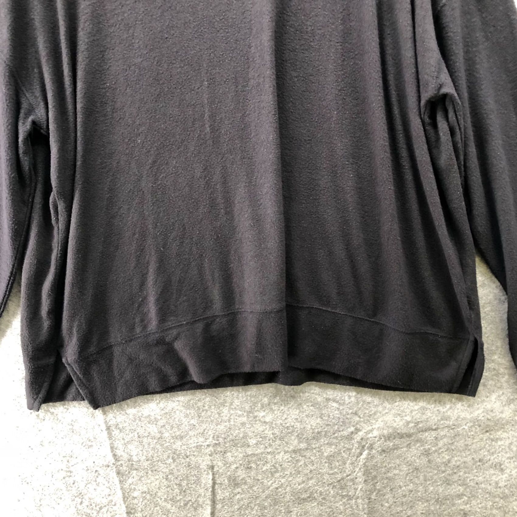 Lucky Brand Lucky Brand Crewneck Fleece Sweatshirt Womens L Black Relaxed Knit Lightweight Shirt Sweater Pullover Casual 90s? Size L / US 10 / IT 46 - 4 Thumbnail