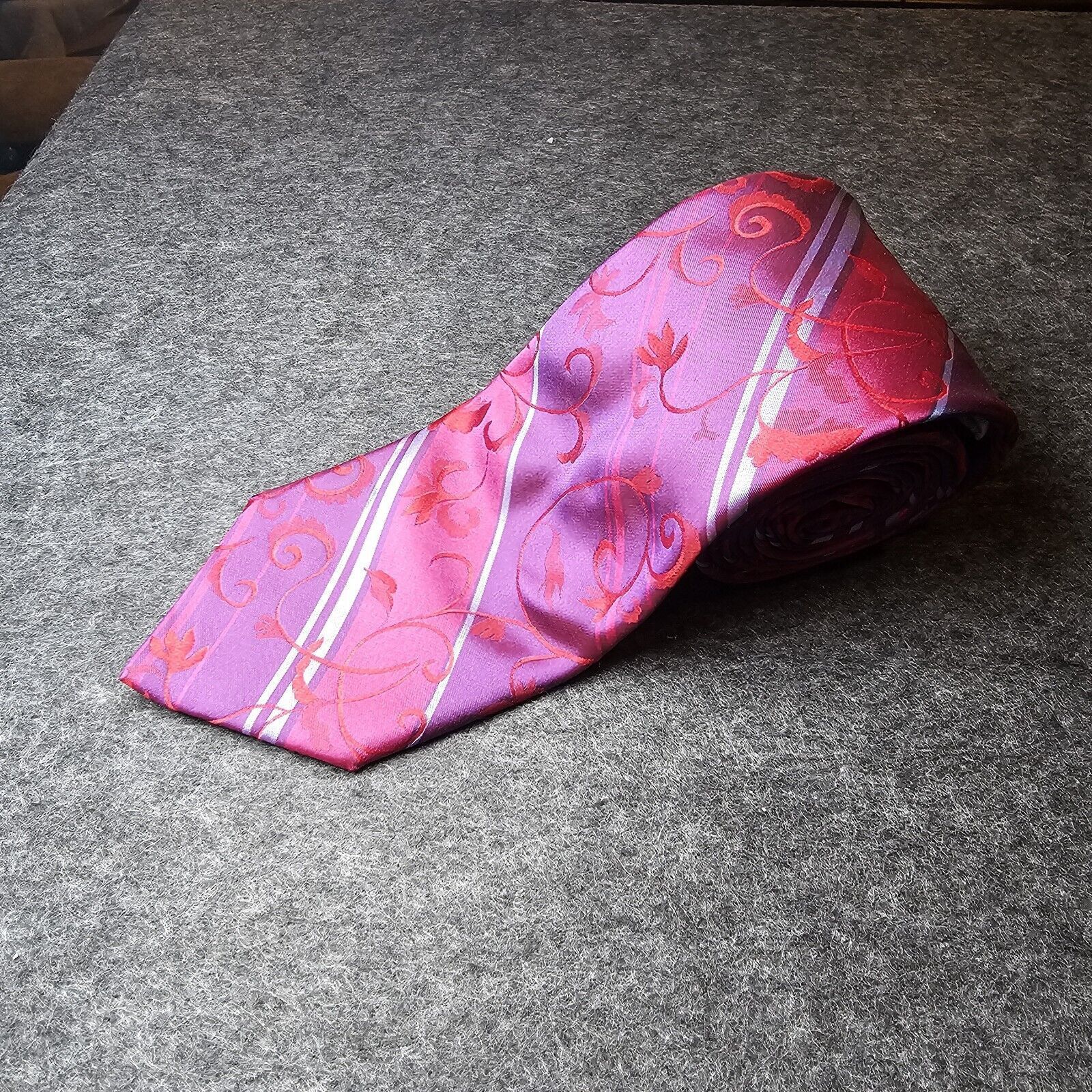 Ted Baker Ted Baker Repp Silk Tie Designer London Luxury USA Stripe Size ONE SIZE - 3 Thumbnail