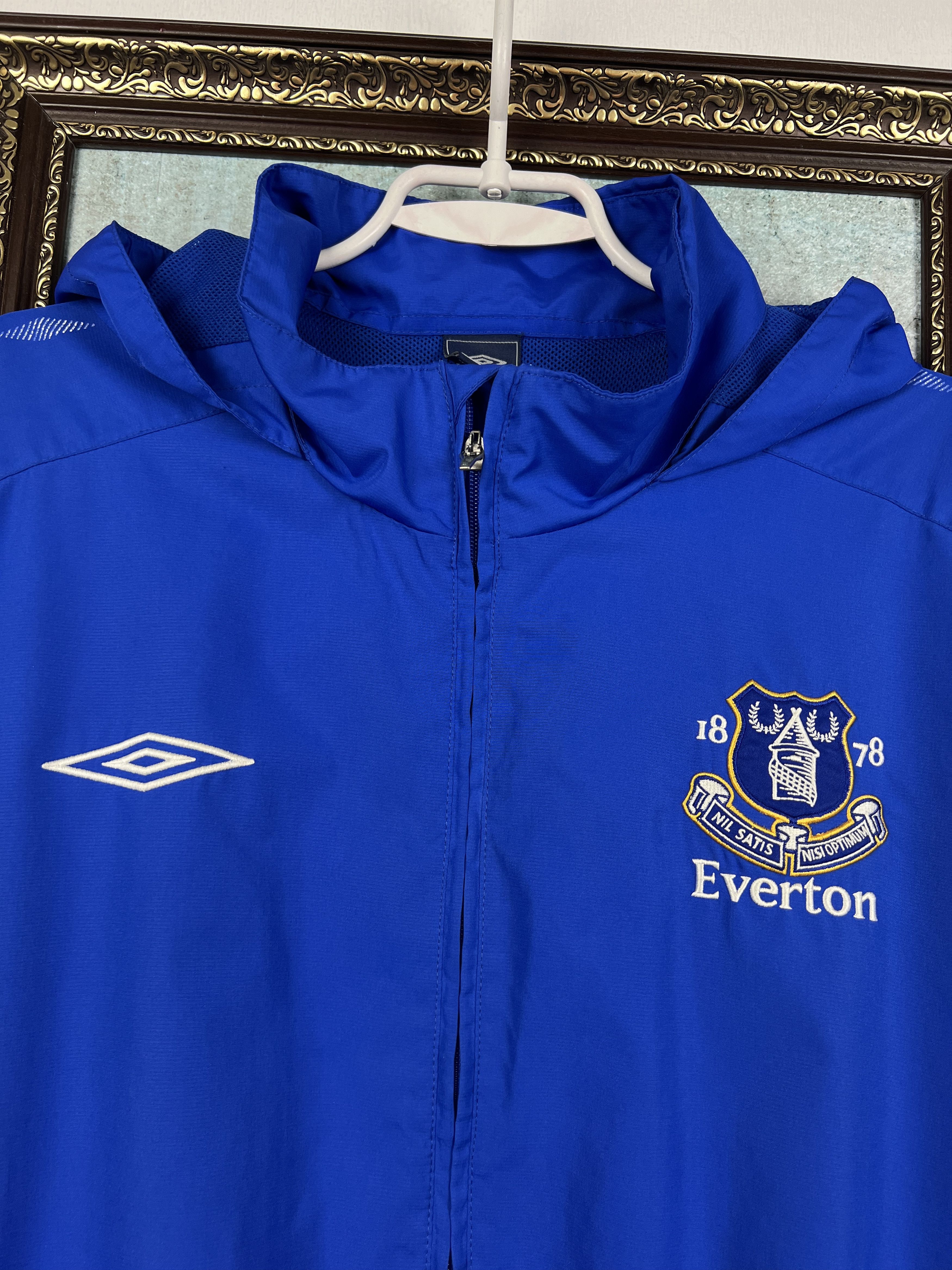 Umbro Vintage Umbro Everton Football Hooded Rain Jacket Track Top Size US XXL / EU 58 / 5 - 3 Thumbnail