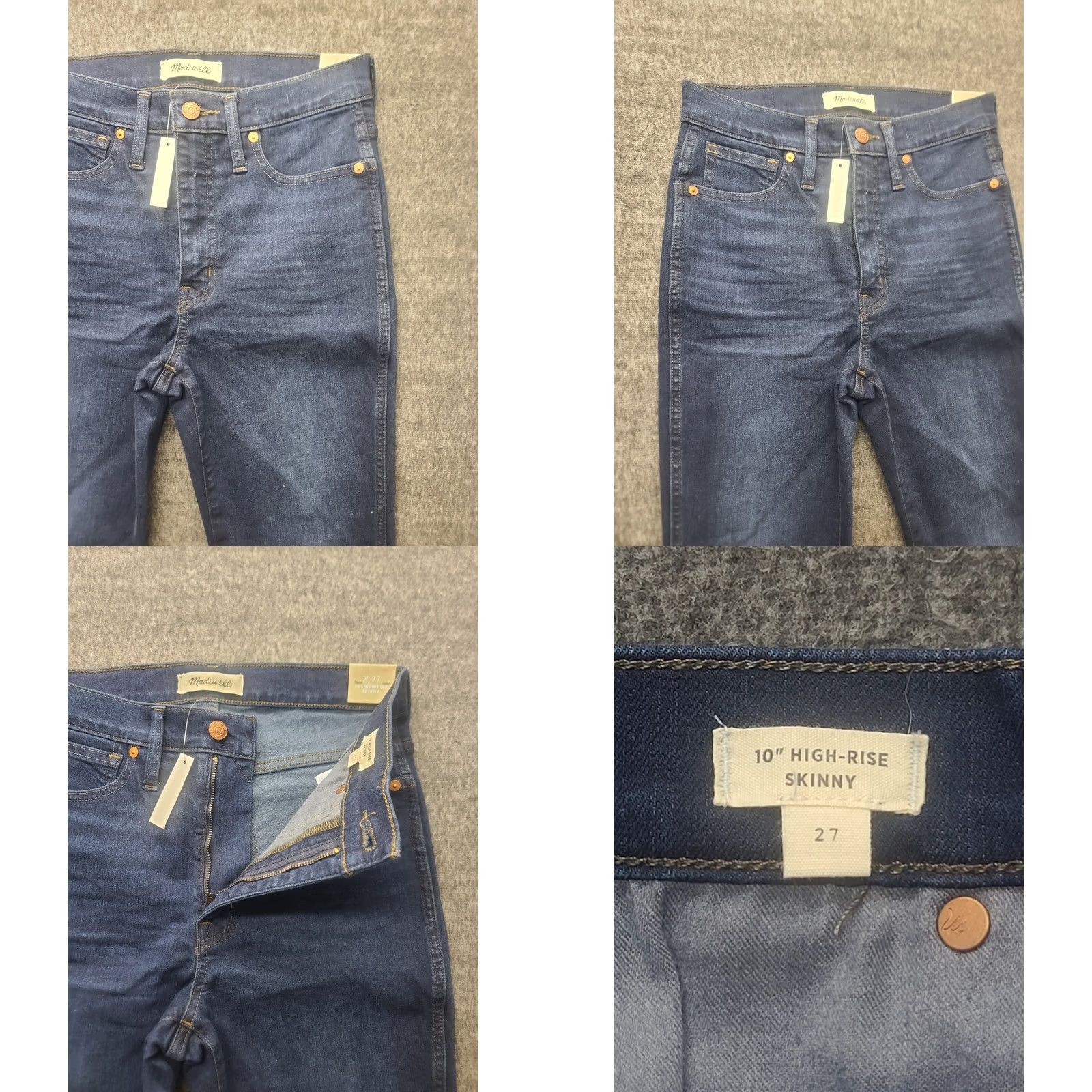 Madewell Madewell Jeans Womens 27x29 Skinny High Rise Ankle Pockets Denim Blue 27 Slim Regular Womens Sounds Size 27" / US 4 / IT 40 - 8 Thumbnail