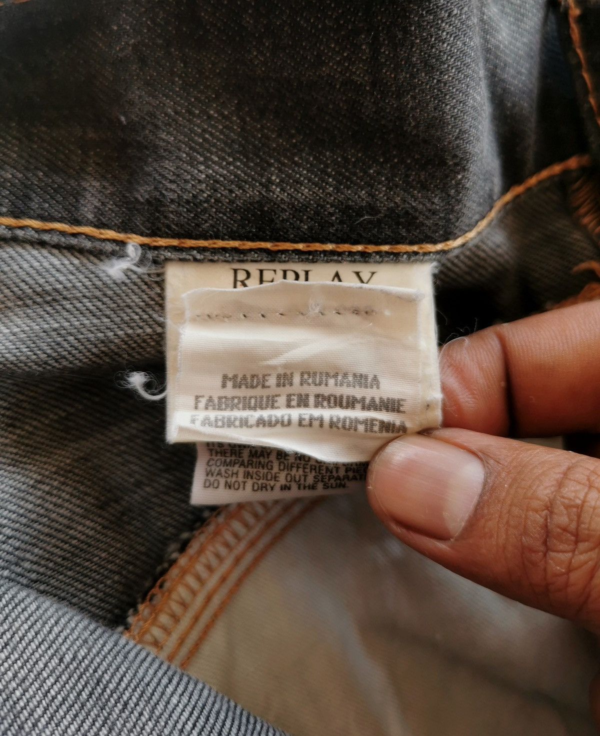 Replay Replay Rugged Vintage Washed Black Straight Fit Y2K Denim Size US 31 - 11 Thumbnail