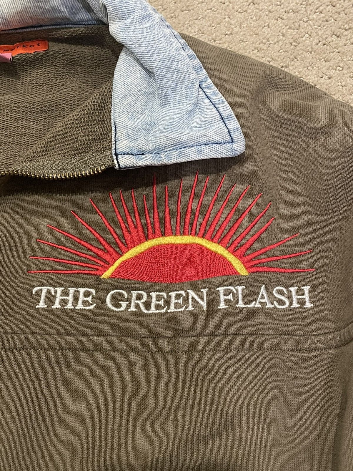 Cactus Plant Flea Market Cactus Plant Flea Market “Green Flash” Quarter Zip Olive Size US M / EU 48-50 / 2 - 3 Thumbnail