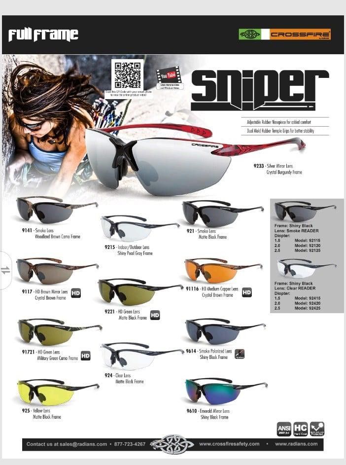 Designer Crossfire Sniper Sunglasses 9141 Size ONE SIZE - 9 Thumbnail