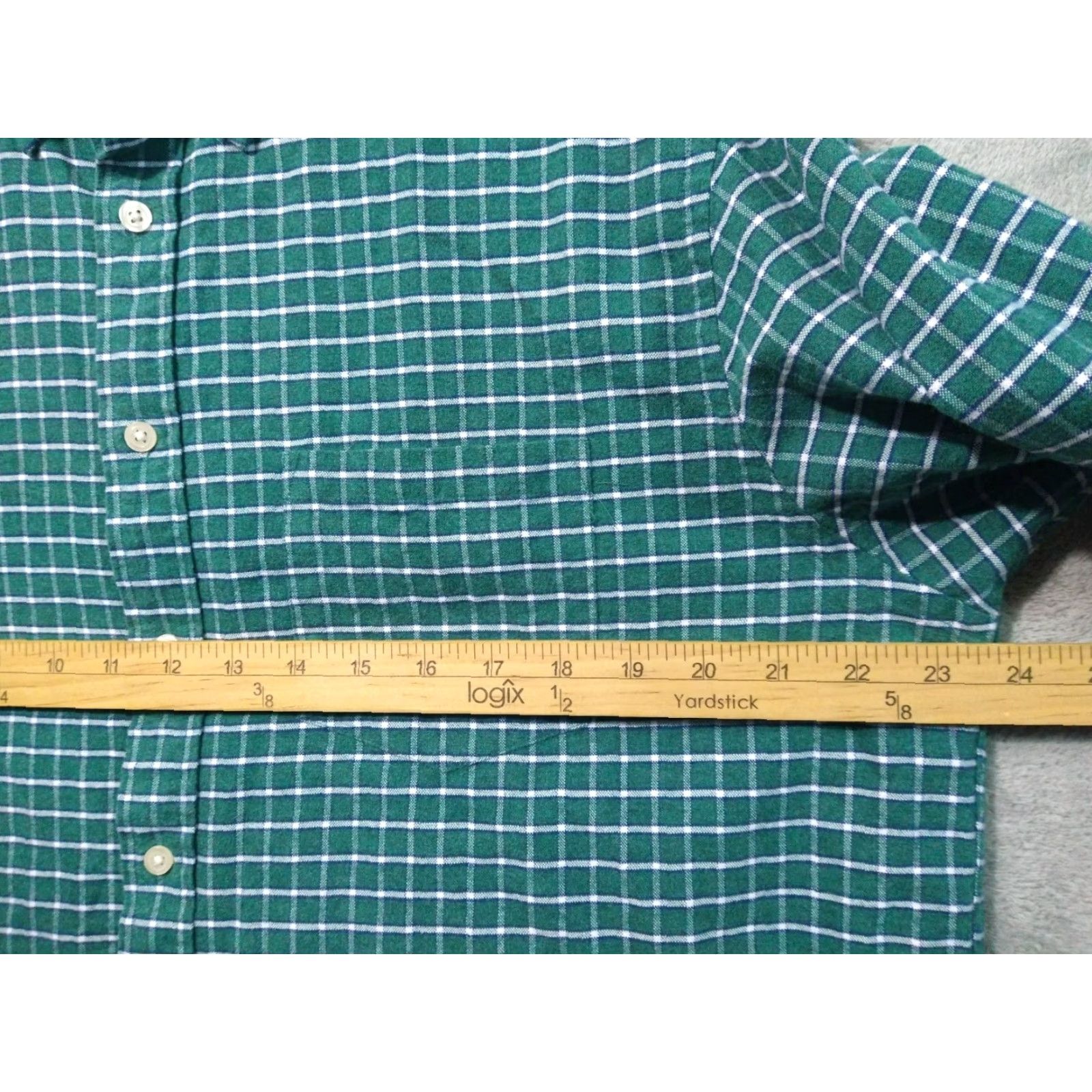 Charles Tyrwhitt Charles Tyrwhitt Shirt Mens Large Green Plaid Flannel Classic Fit Long Sleeve Size US L / EU 52-54 / 3 - 5 Thumbnail