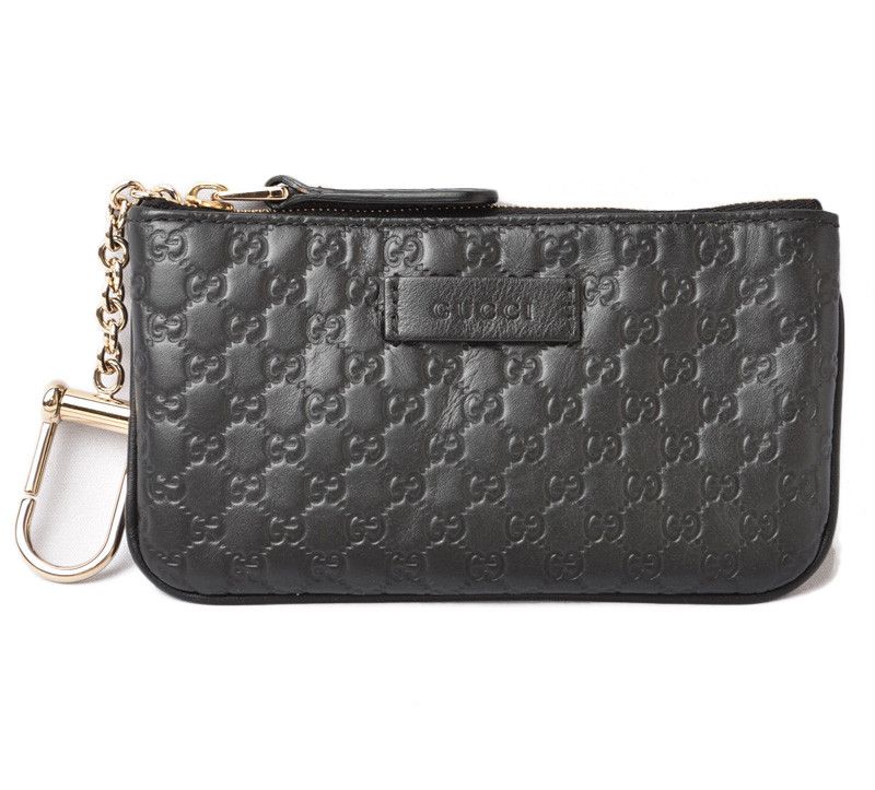 Gucci Gucci Gucci Leather Key Case/Coin Case with Key Ring Leather Key Holder 544248 in Pristine Condition Size ONE SIZE - 1 Thumbnail