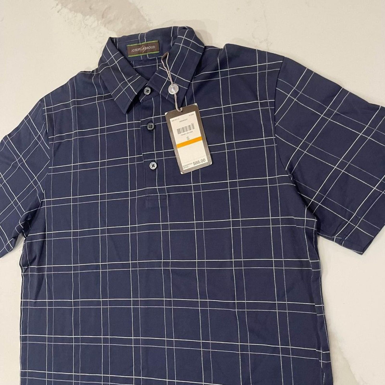 Joseph Abboud Joseph Abboud NWT Blue Henley Short Sleeve Shirt Men's Small Size US S / EU 44-46 / 1 - 2 Thumbnail