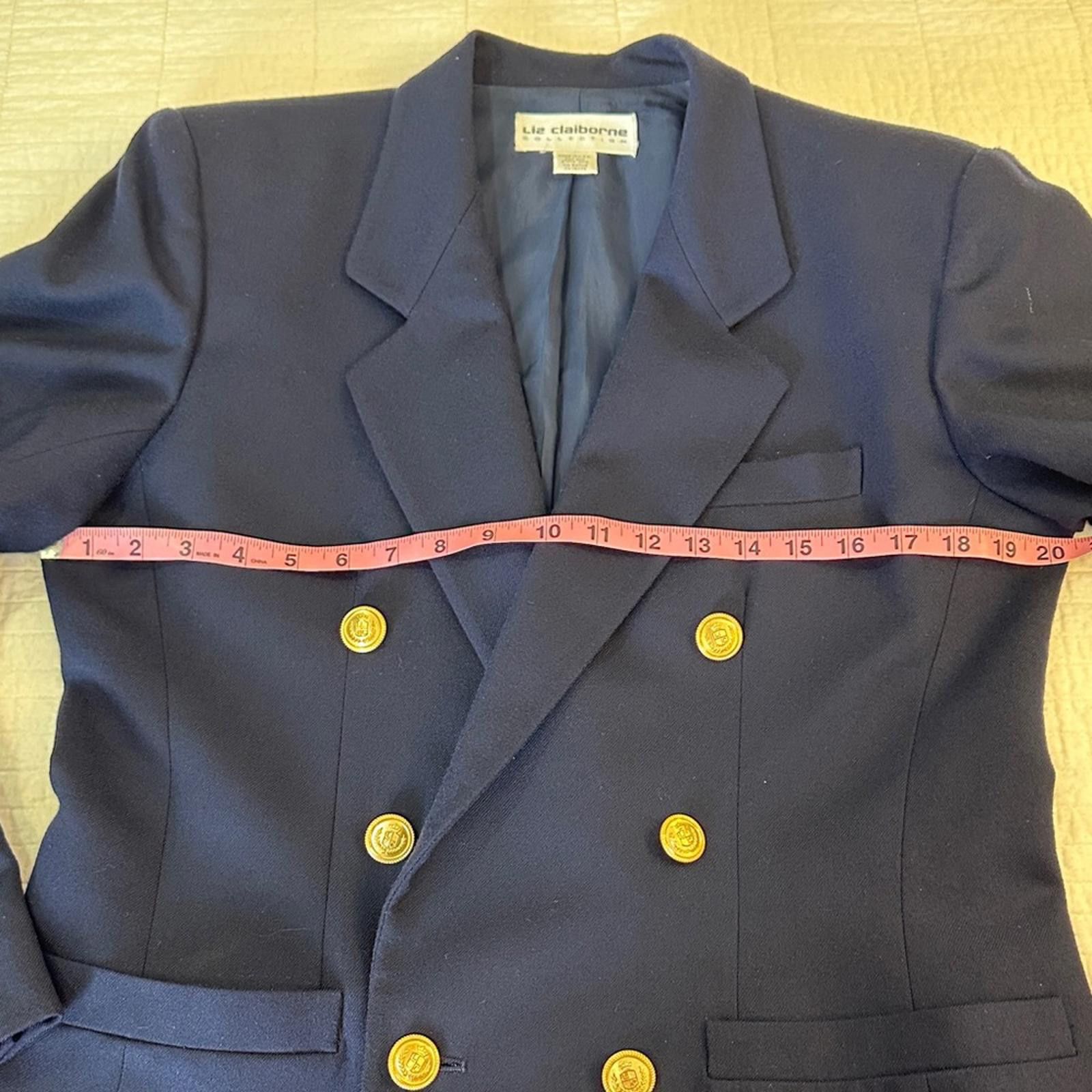 Other Liz Claiborne Collection Union Made sz 8 100% Wool Blazer Size L / US 10 / IT 46 - 7 Thumbnail