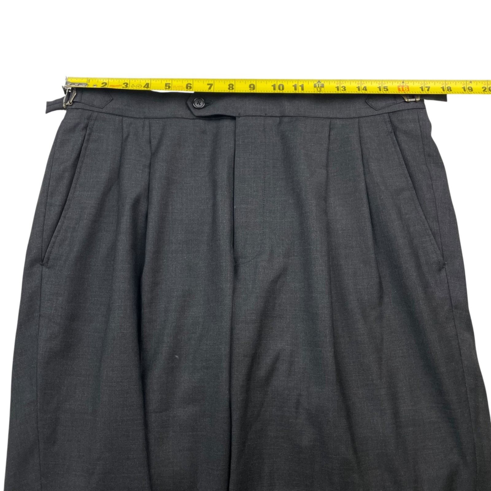 Other Dormeuil Men's 100% Wool Surgeon's Cuffs Suit Charcoal Gray Size 38S - 18 Thumbnail