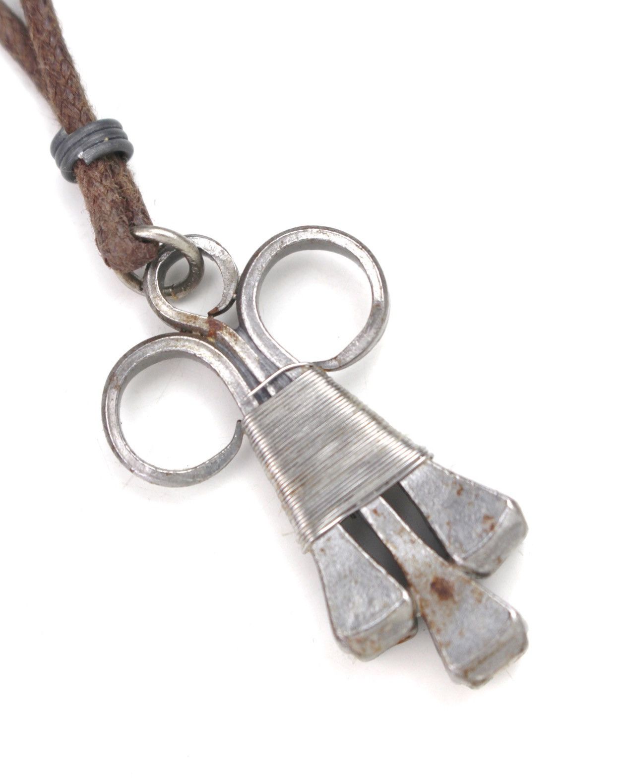 If Six Was Nine 2000S JAPANESE MADE RAW METAL PRONG CHARM CORD NECKLACE Size ONE SIZE - 3 Thumbnail