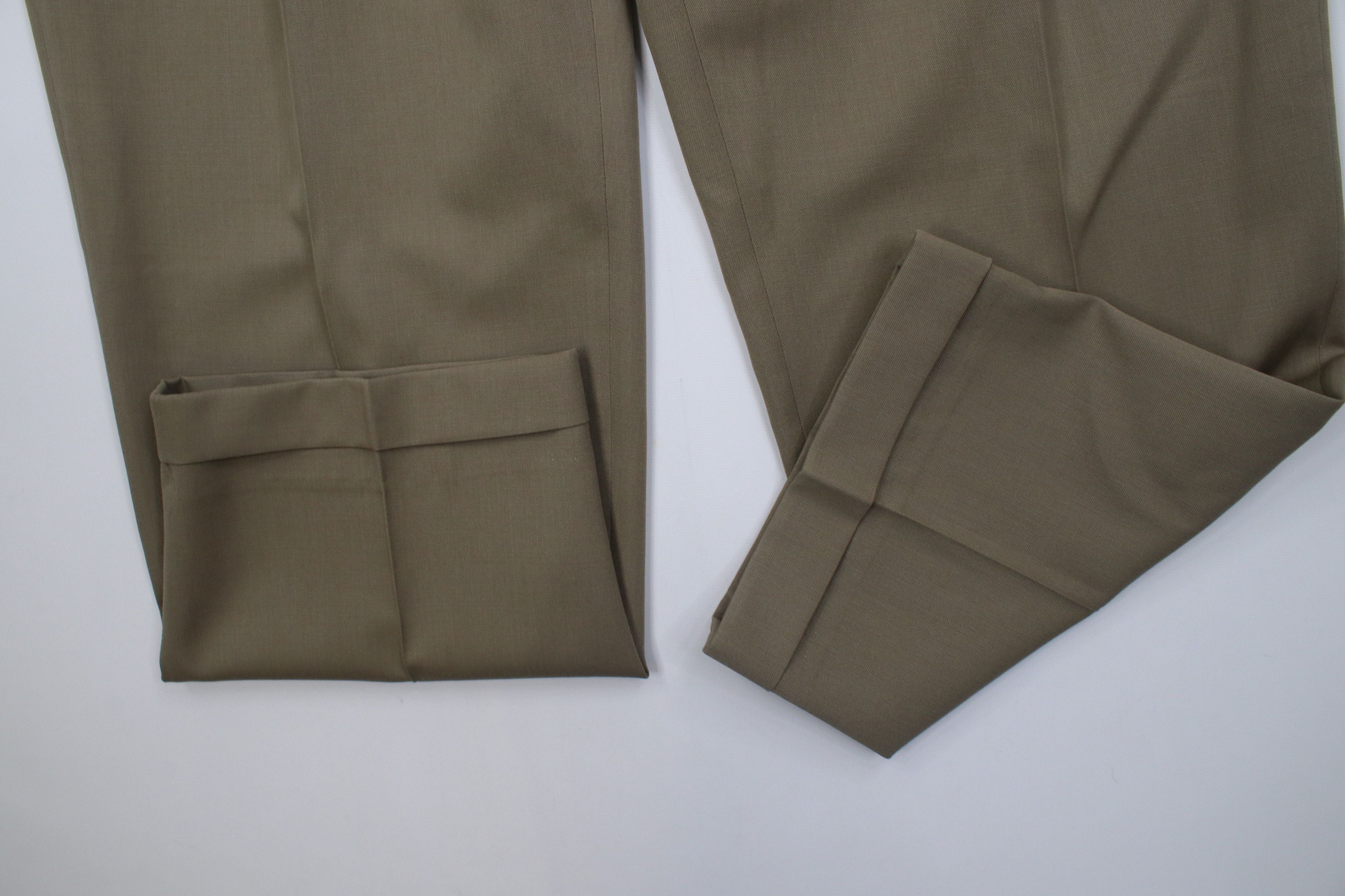 Vintage Vintage 90s Streetwear Wool Knit Wide Leg Chino Pants Beige Size US 42 / EU 58 - 6 Thumbnail