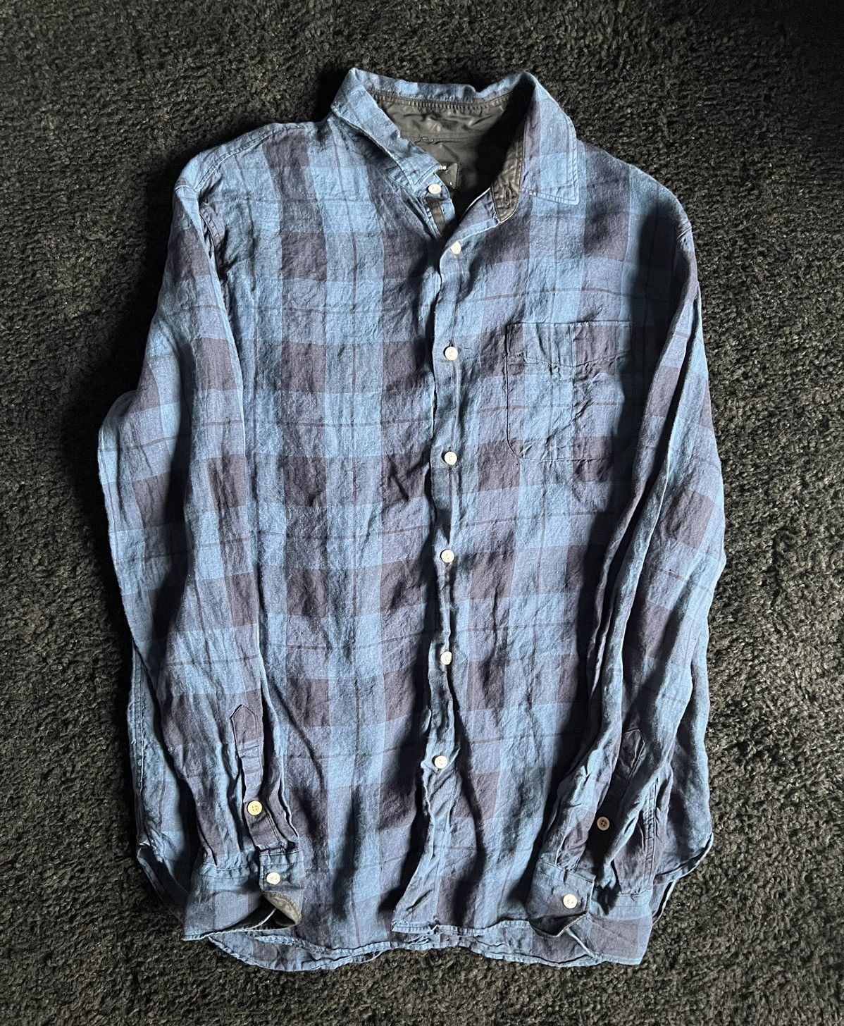 Other Blue Plaid Long Sleeve Button Down Shirt Men’s Large Size US L / EU 52-54 / 3 - 1 Thumbnail