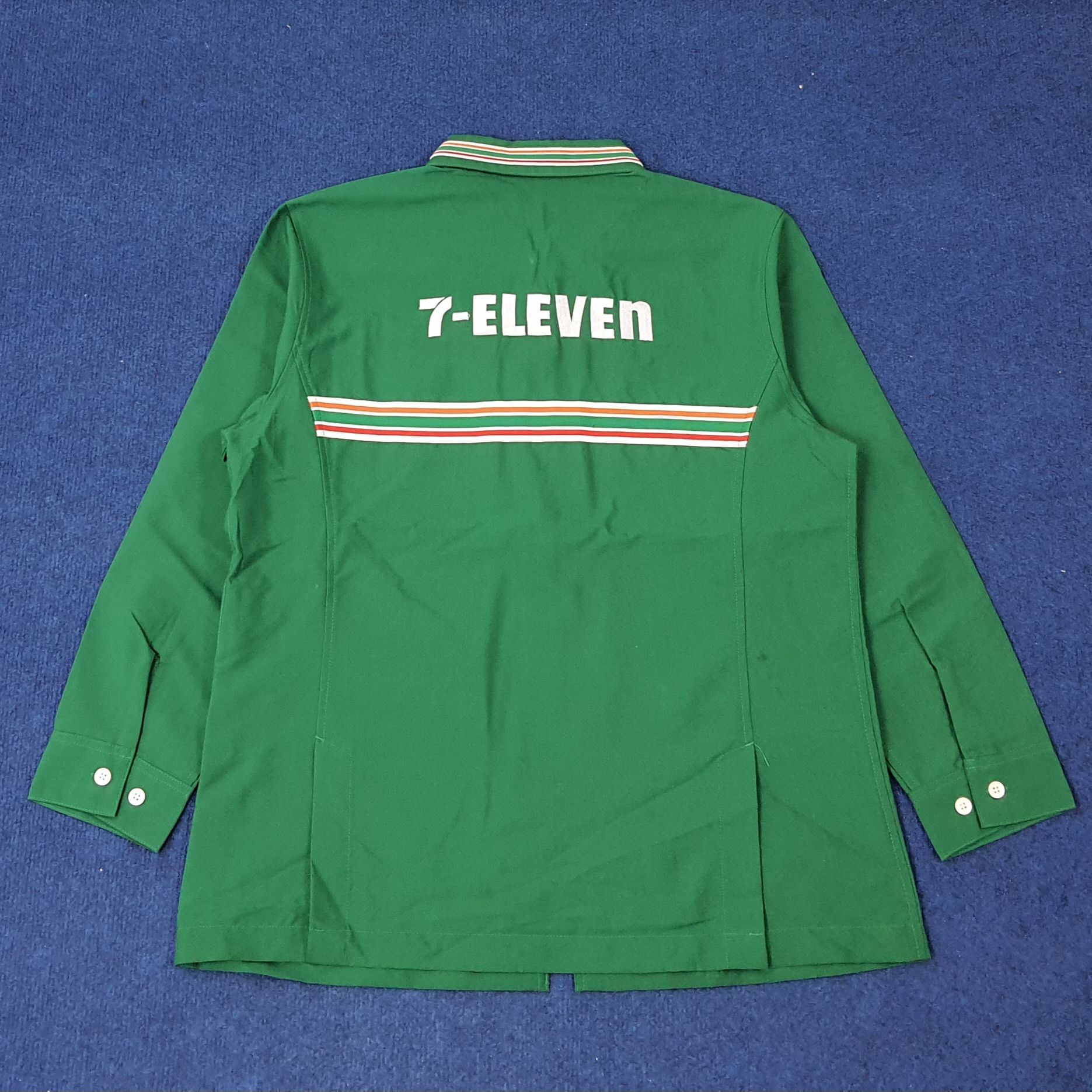 Japanese Brand × Vintage Vintage 7 Eleven Japan Workwear Staff Uniform Jacket C219N23 Size US M / EU 48-50 / 2 - 1 Thumbnail