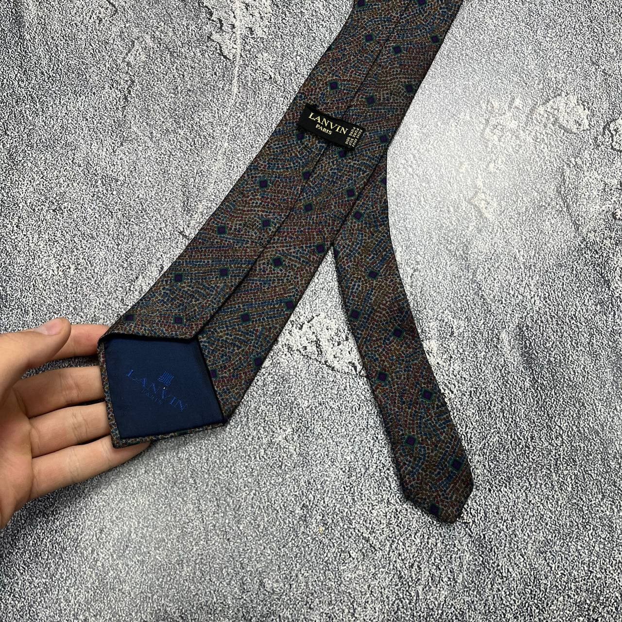 Lanvin Lanvin Paris Men's Floral Bron Tie 100% SILK Made in France Size ONE SIZE - 4 Thumbnail
