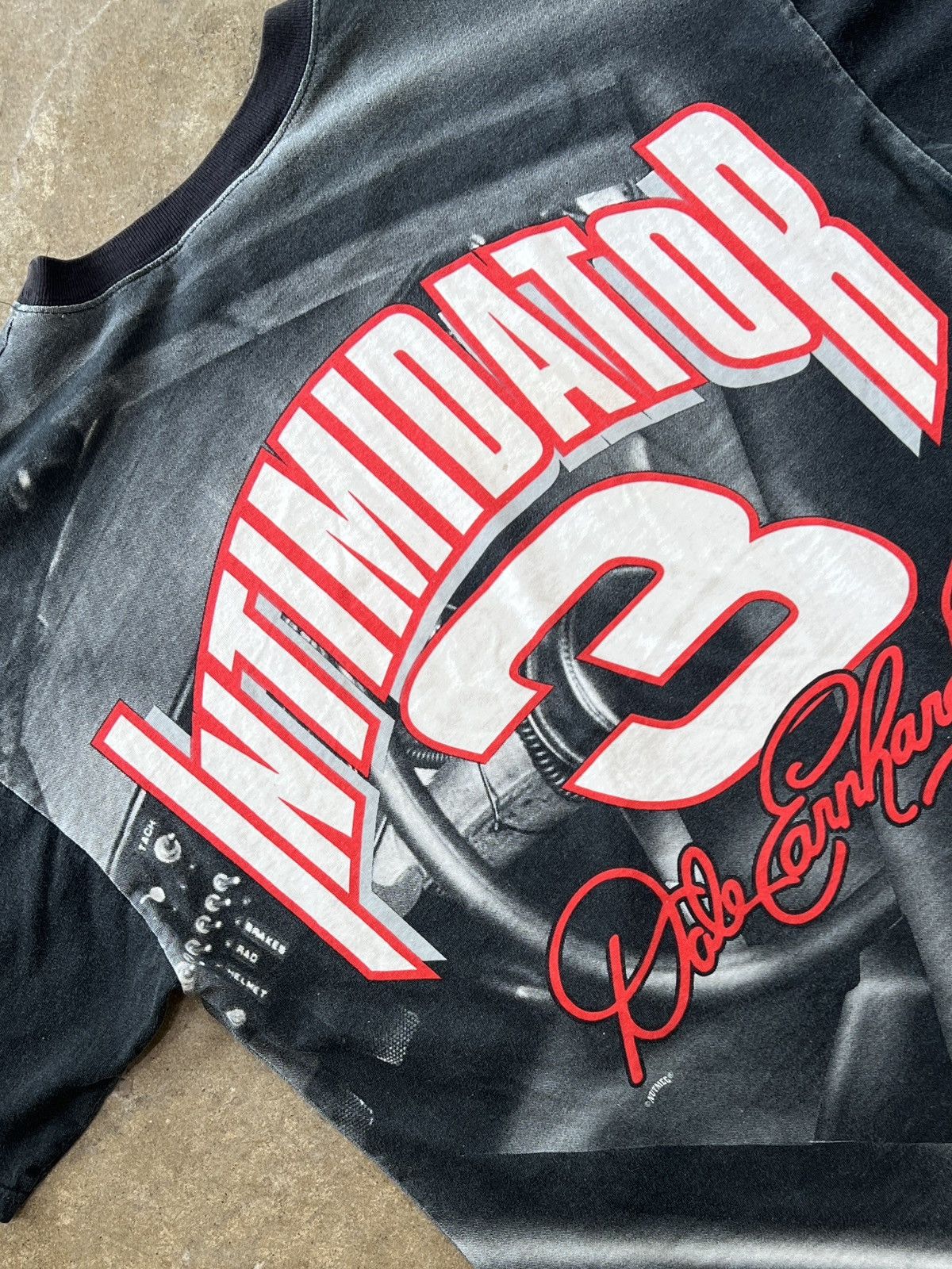 NASCAR Vintage 90s Dale Earnhardt AOP Intimidator Dashboard Tee XXL Size US XL / EU 56 / 4 - 4 Thumbnail