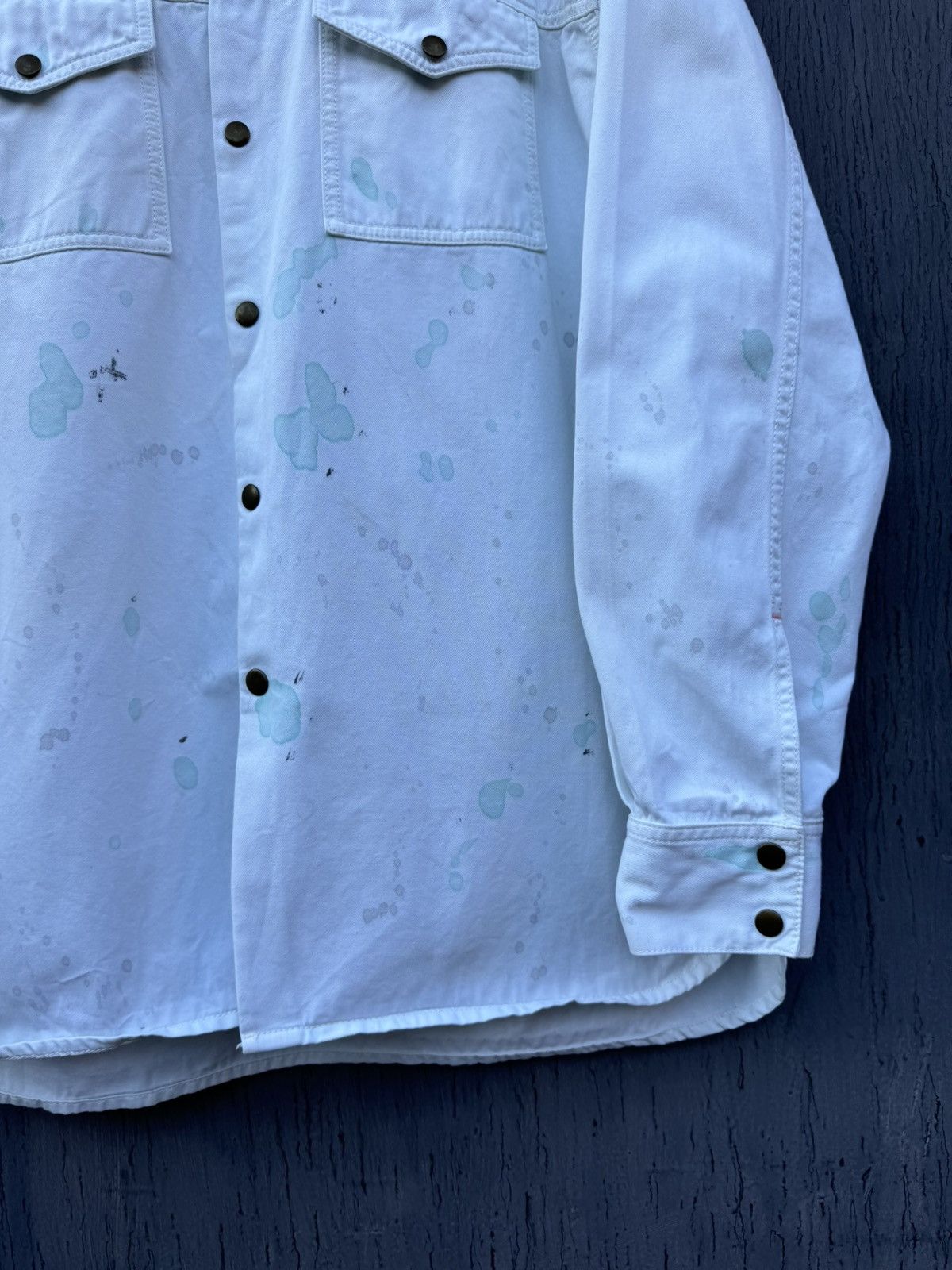 Acne Studios Acne Studios Bla Konst Splatter Painted Denim shirt size M/L Size US M / EU 48-50 / 2 - 4 Thumbnail