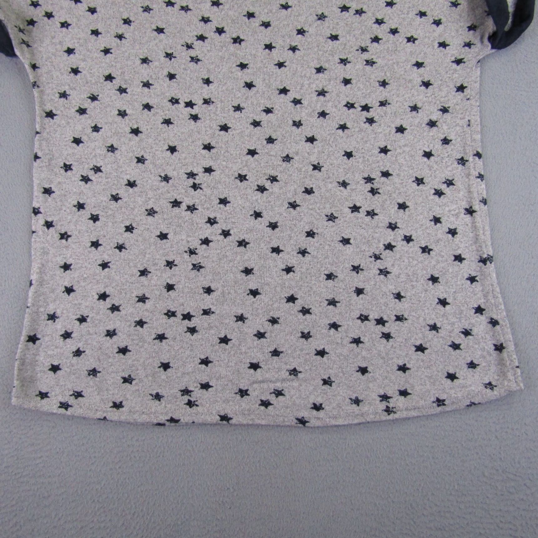Lucky Brand Lucky Brand Shirt Womens Medium Gray Stars Casual Crew Neck T-Shirt Pullover Stretch Short Sleeve Knit Polyester Spandex Size M / US 6-8 / IT 42-44 - 5 Thumbnail