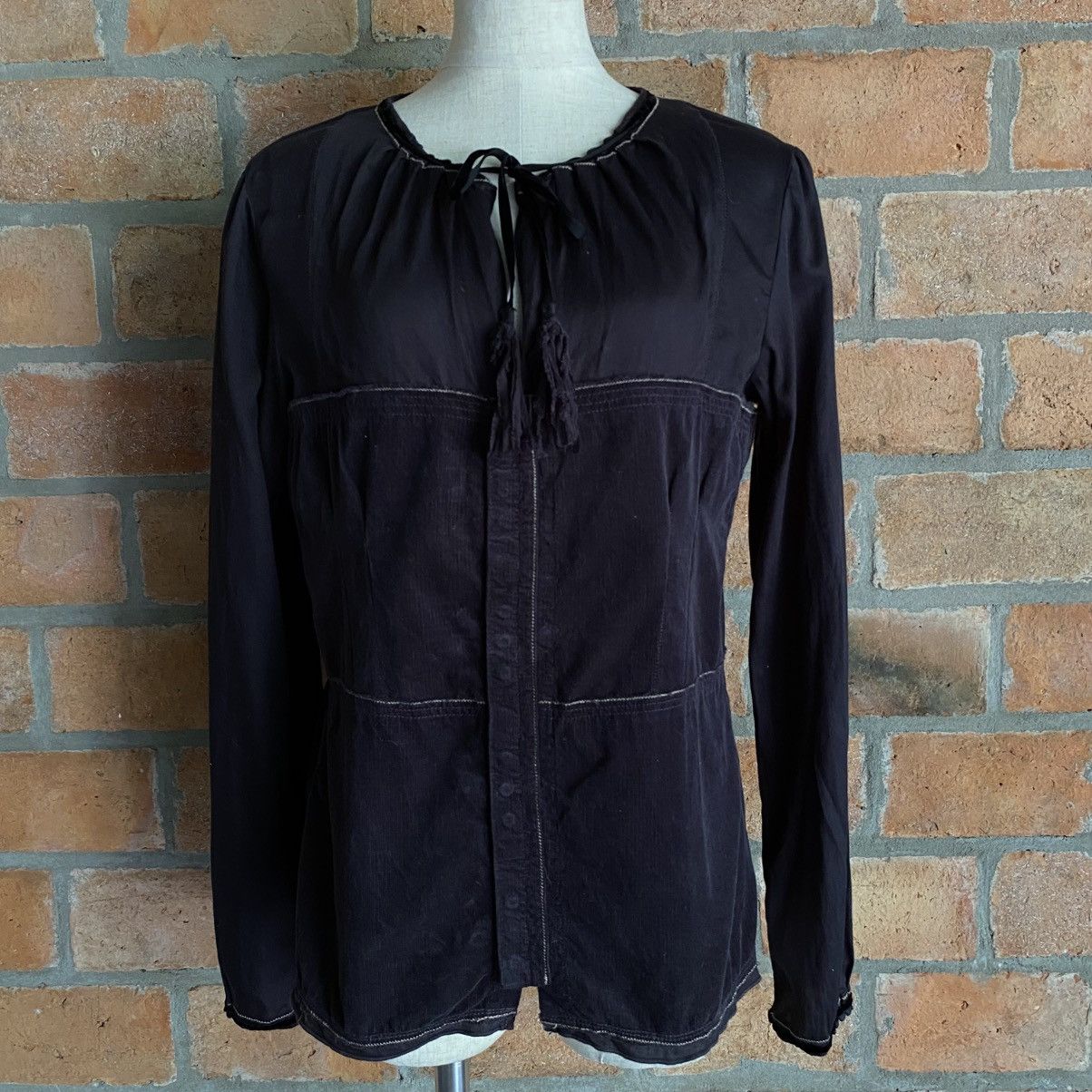 Marithe + Francois Girbaud MARITHÉ + FRANÇOIS GIRBAUD Vintage Black Tie-Neck Blouse Size M / US 6-8 / IT 42-44 - 11 Thumbnail